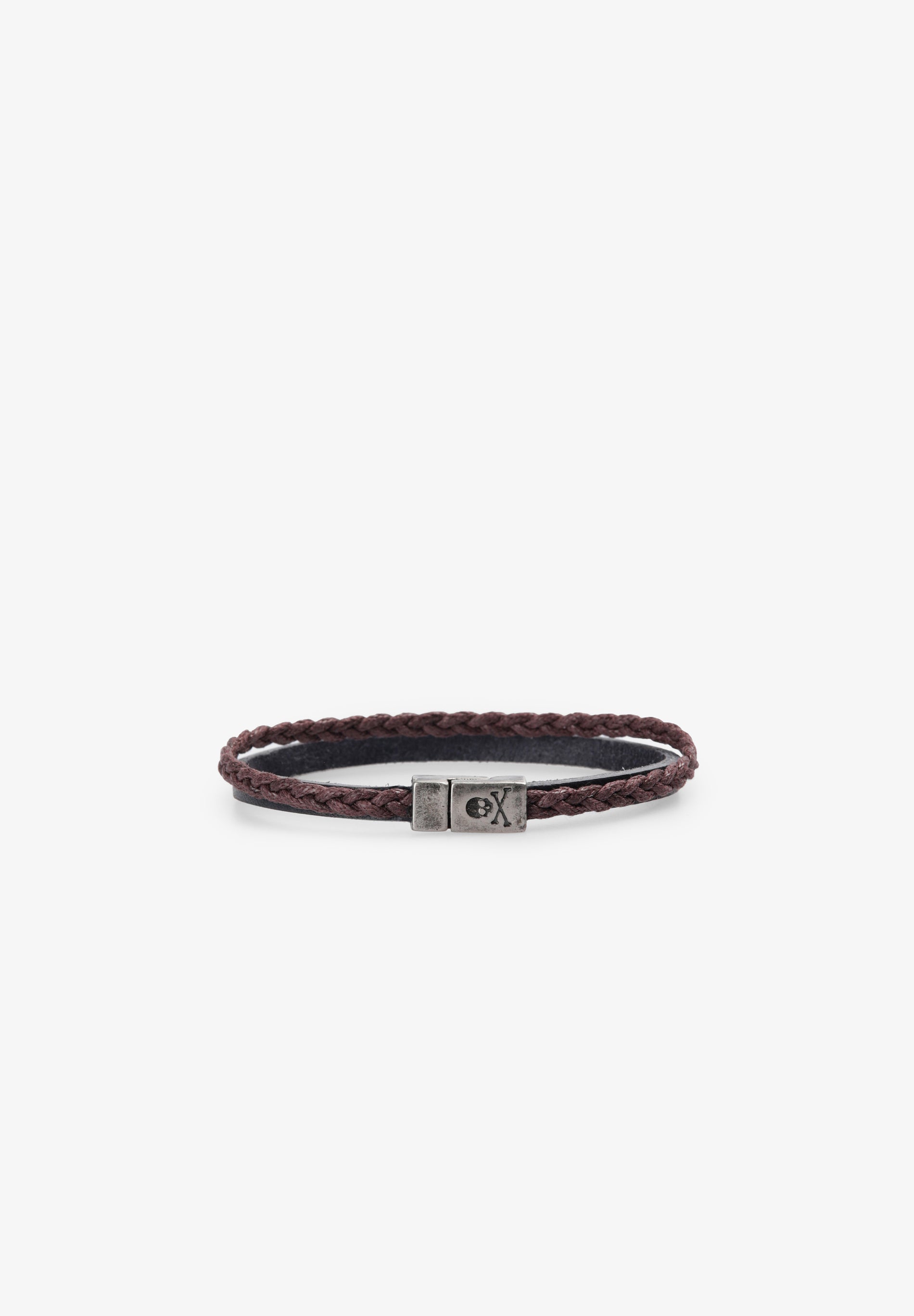 PULSEIRA EM PELE E CORDÃO ENCERADO