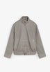 CARDIGAN BOMBER COM PADRÃO MICRO-XADREZ