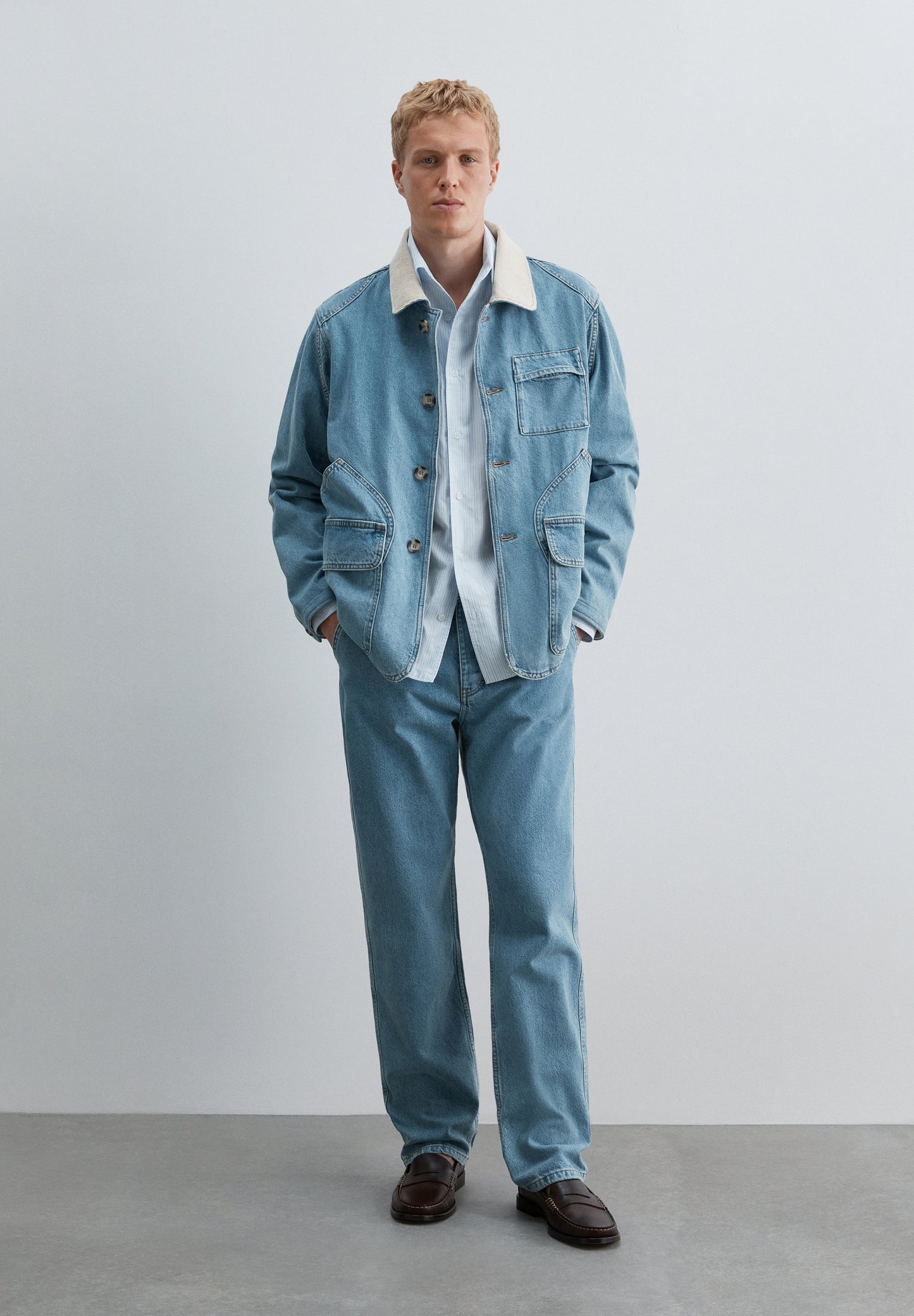 CARDIGAN DENIM MULTI BOLSOS