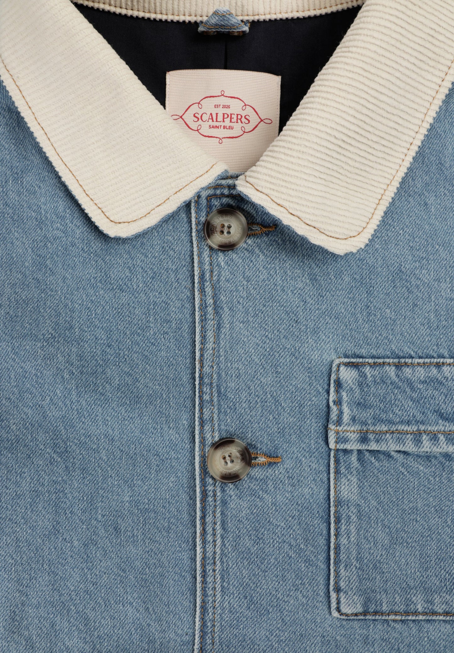 CARDIGAN DENIM MULTI BOLSOS