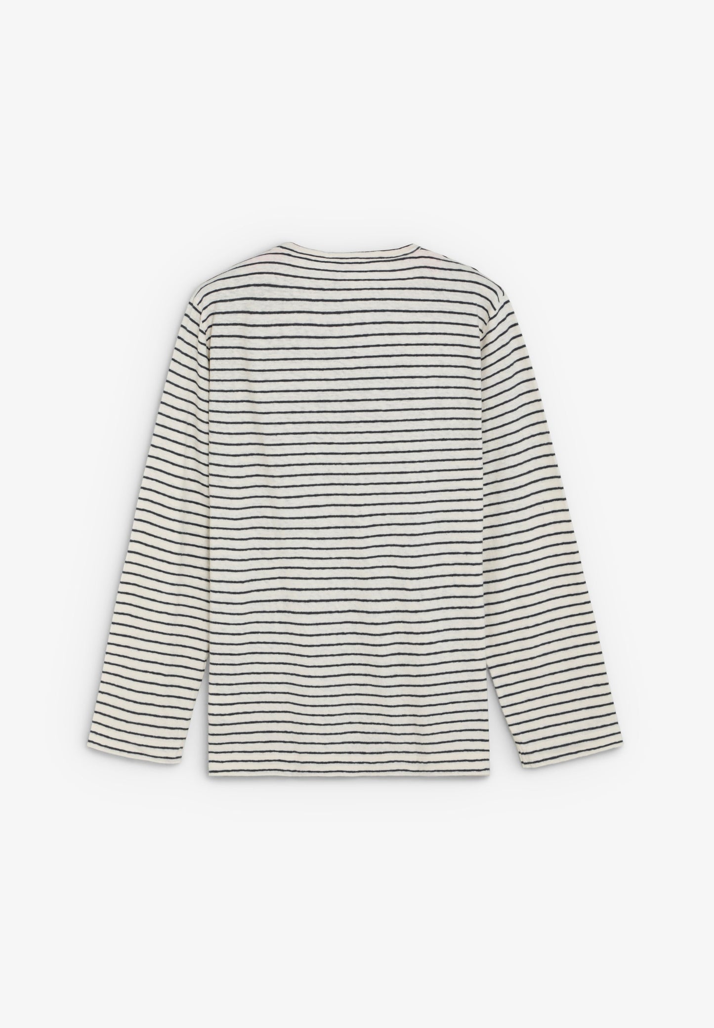 T-SHIRT ÀS RISCAS EM ALGODÃO E LINHO