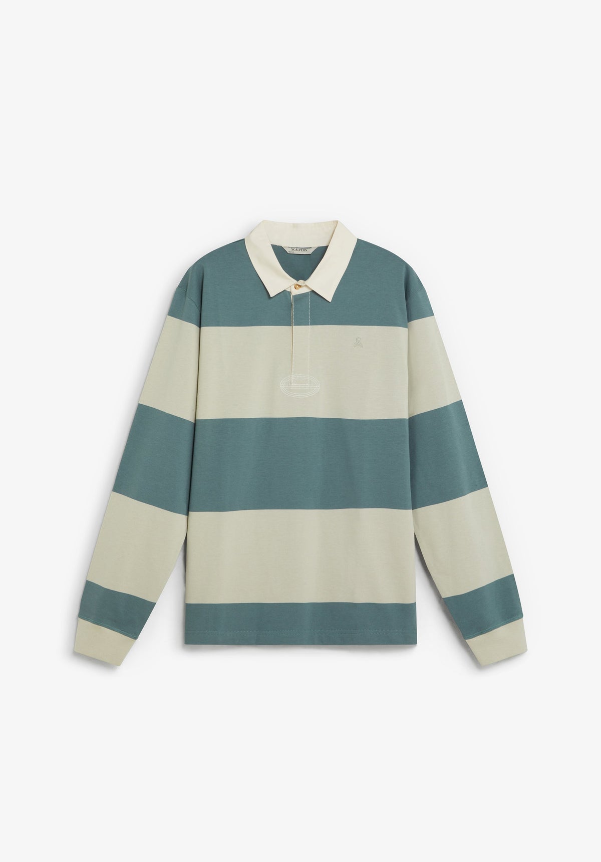 CAMISA POLO ÀS RISCAS DE MANGA COMPRIDA