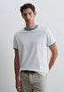 T-SHIRT COM NERVURAS EM CONTRASTE