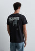 T-SHIRT REGULAR FIT PADRÃO EM CONTRASTE