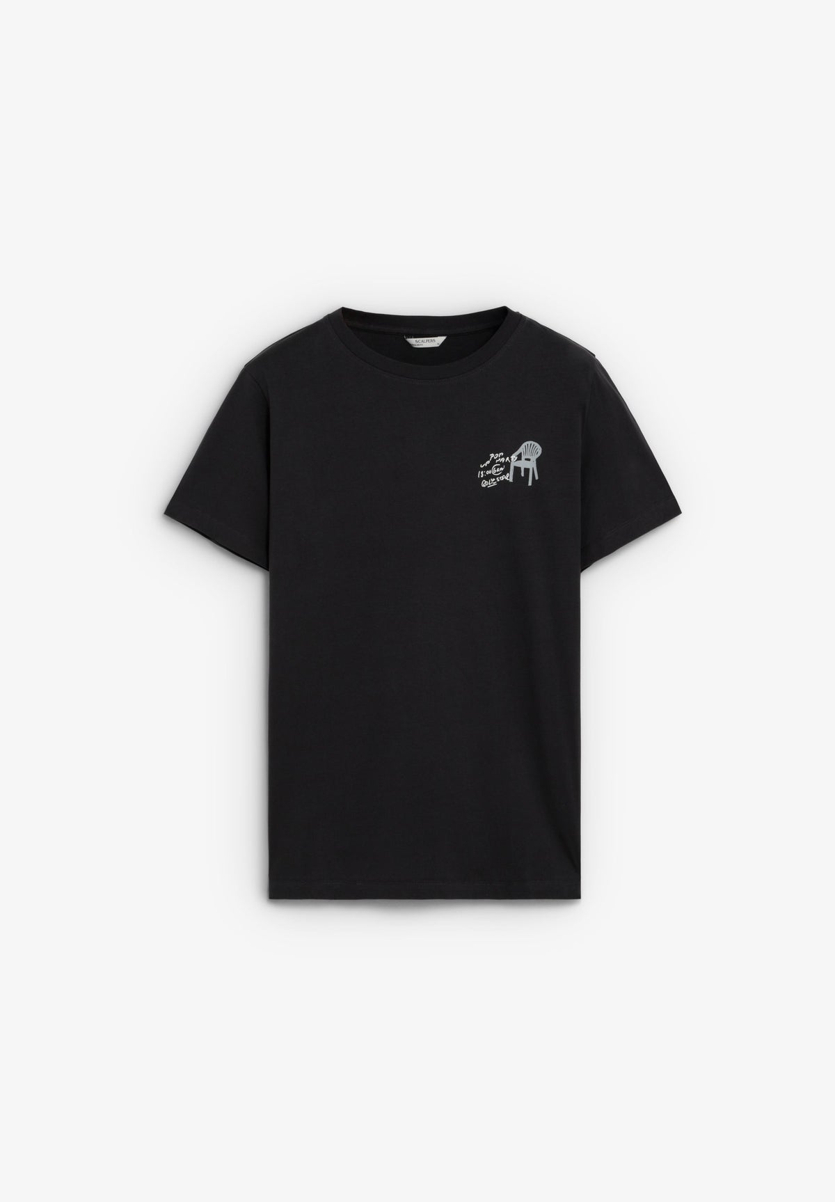 T-SHIRT REGULAR FIT PADRÃO EM CONTRASTE
