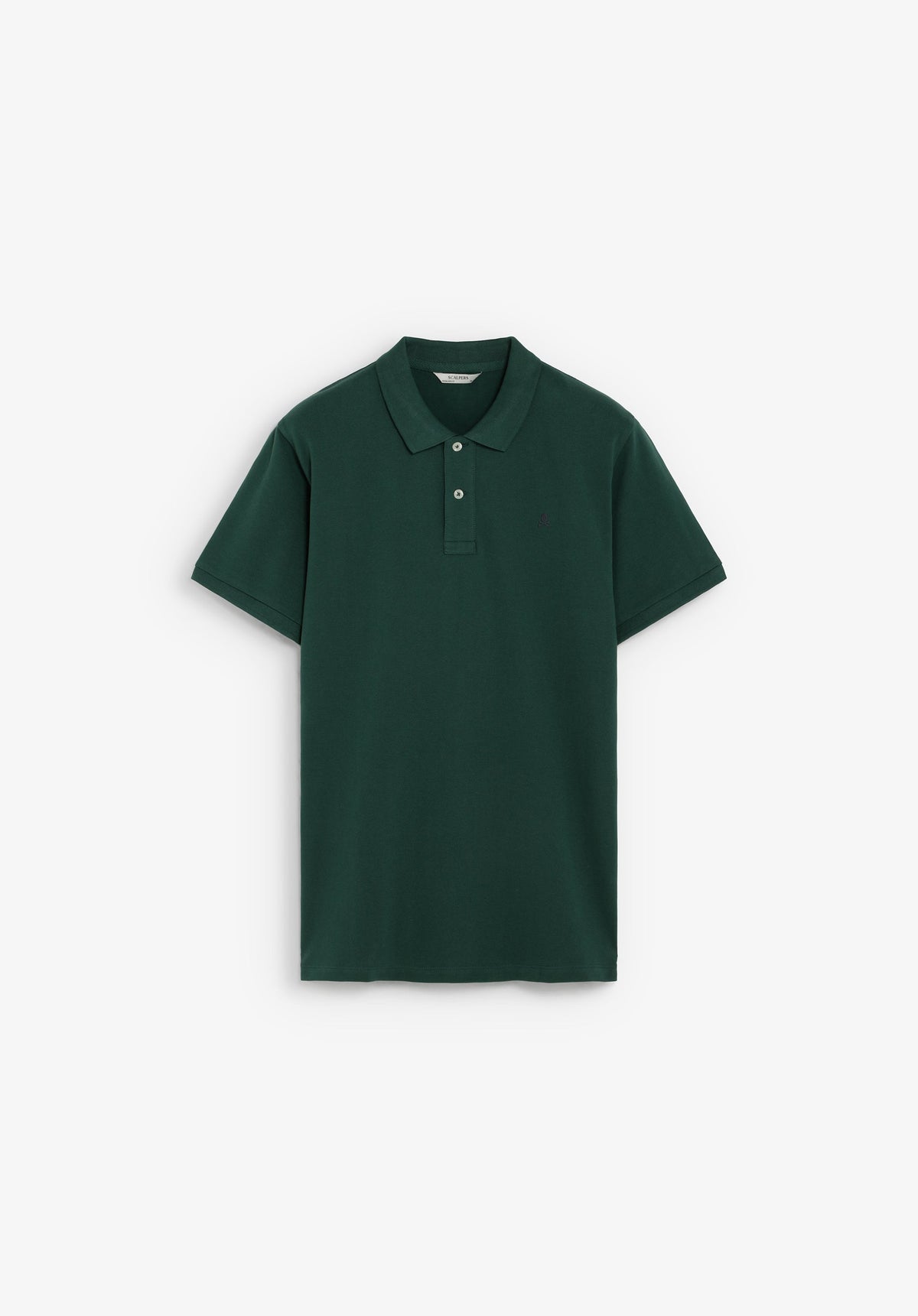 CAMISA POLO PIQUÉ COM SKULL EM CONTRASTE