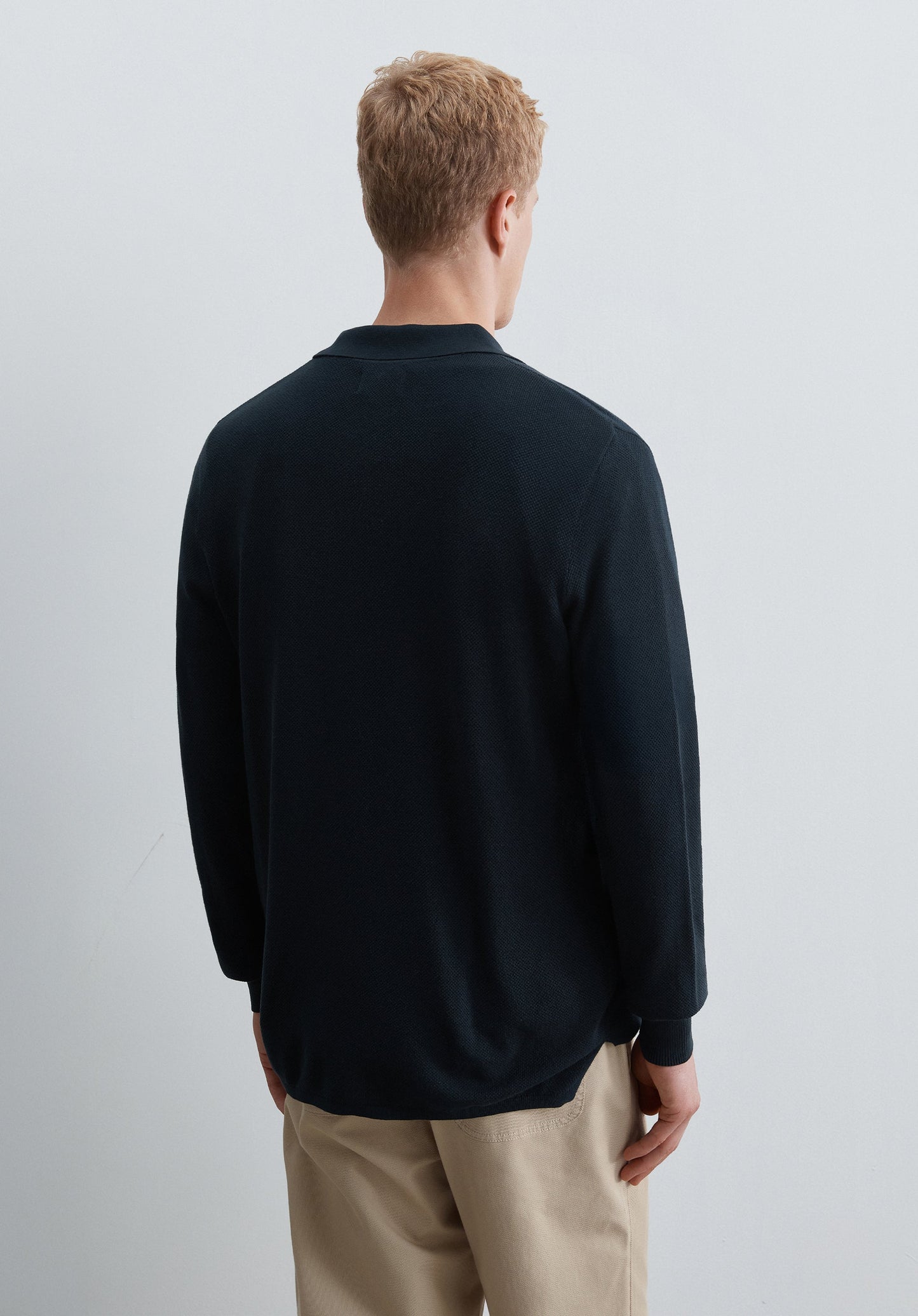 SWEATER DE MALHA COM GOLA CAMISA POLO