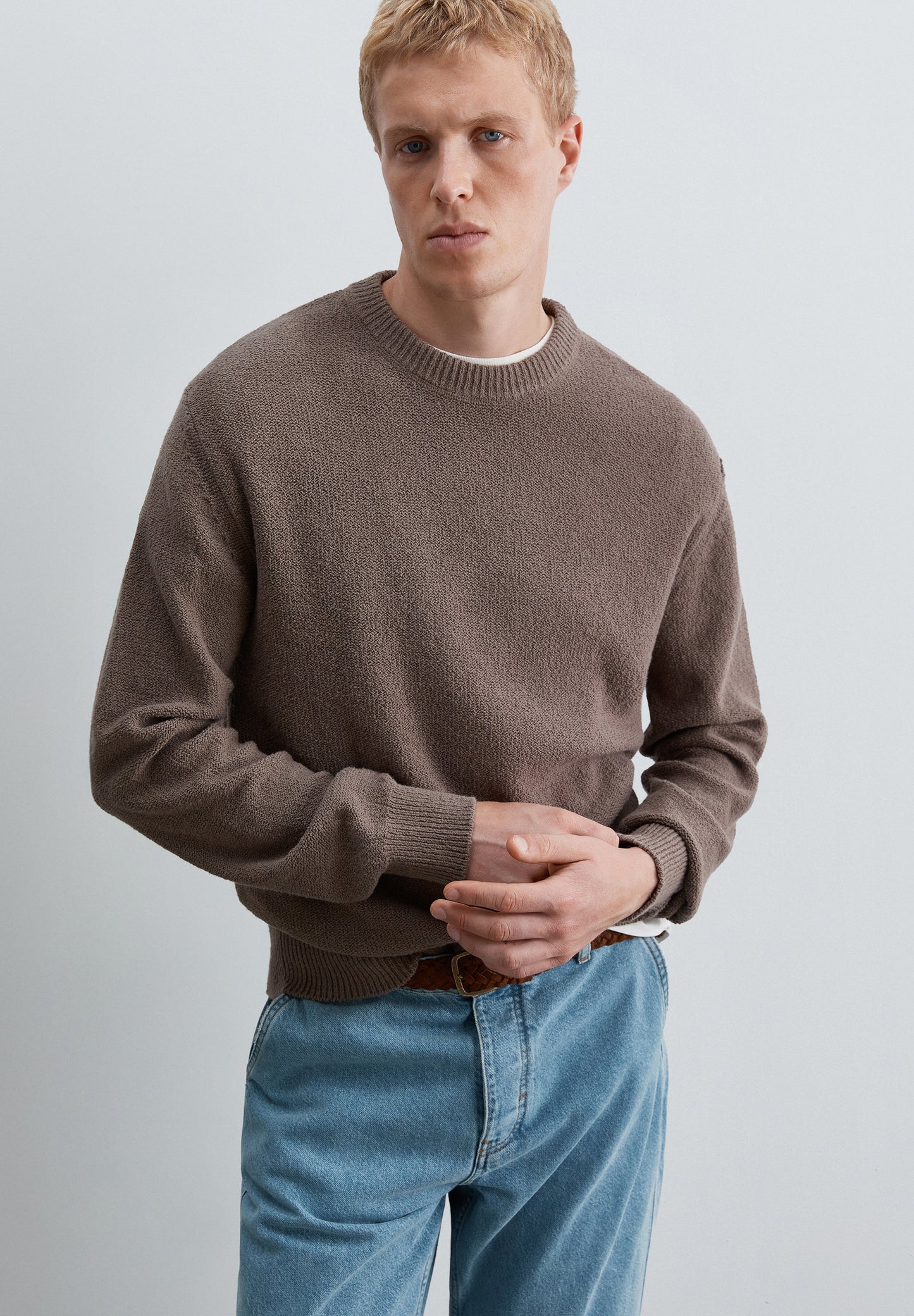 SWEATER TEXTURIZADA EM ALGODÃO