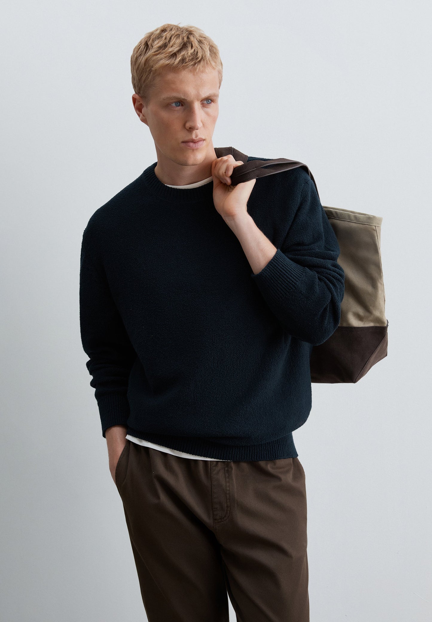 SWEATER TEXTURIZADA EM ALGODÃO