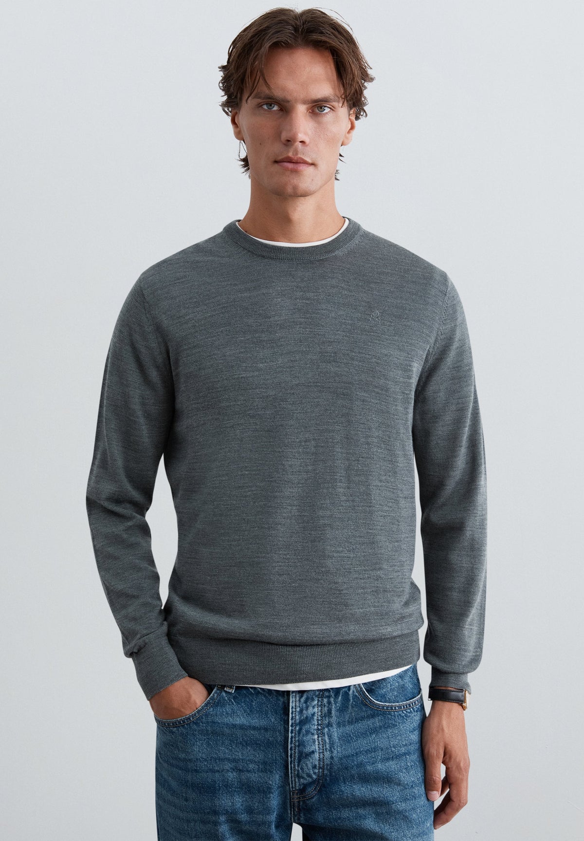 SWEATER DE LÃ COM DECOTE REDONDO