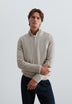 SWEATER DE LÃ COM MEIO FECHO