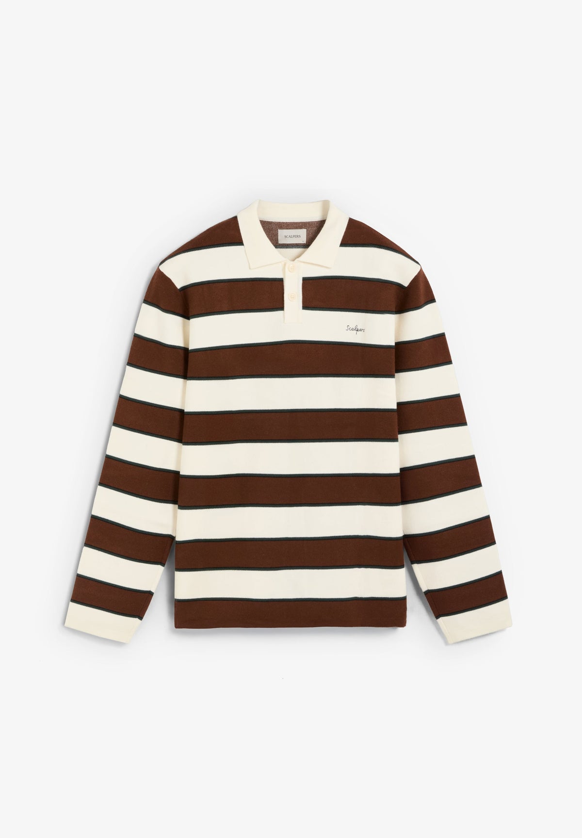 SWEATER COM COLARINHO DE POLO ÀS RISCAS