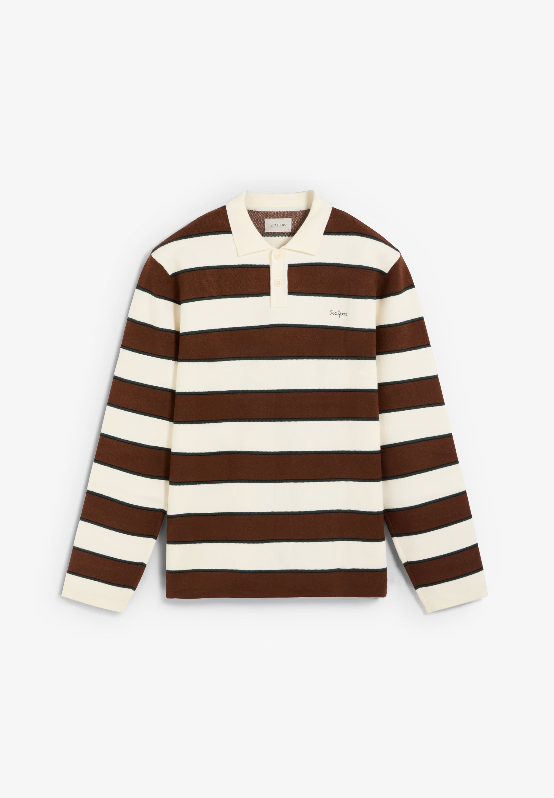 SWEATER COM COLARINHO DE POLO ÀS RISCAS