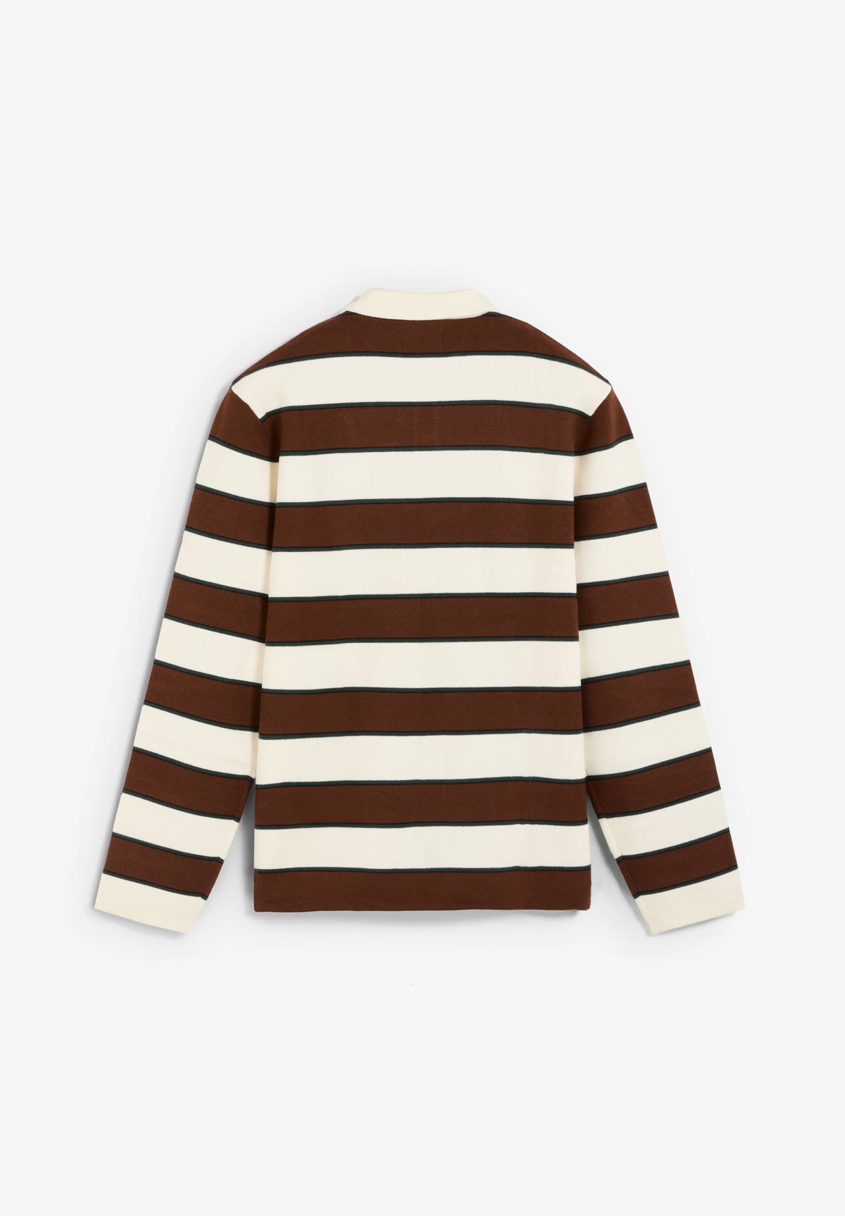 SWEATER COM COLARINHO DE POLO ÀS RISCAS