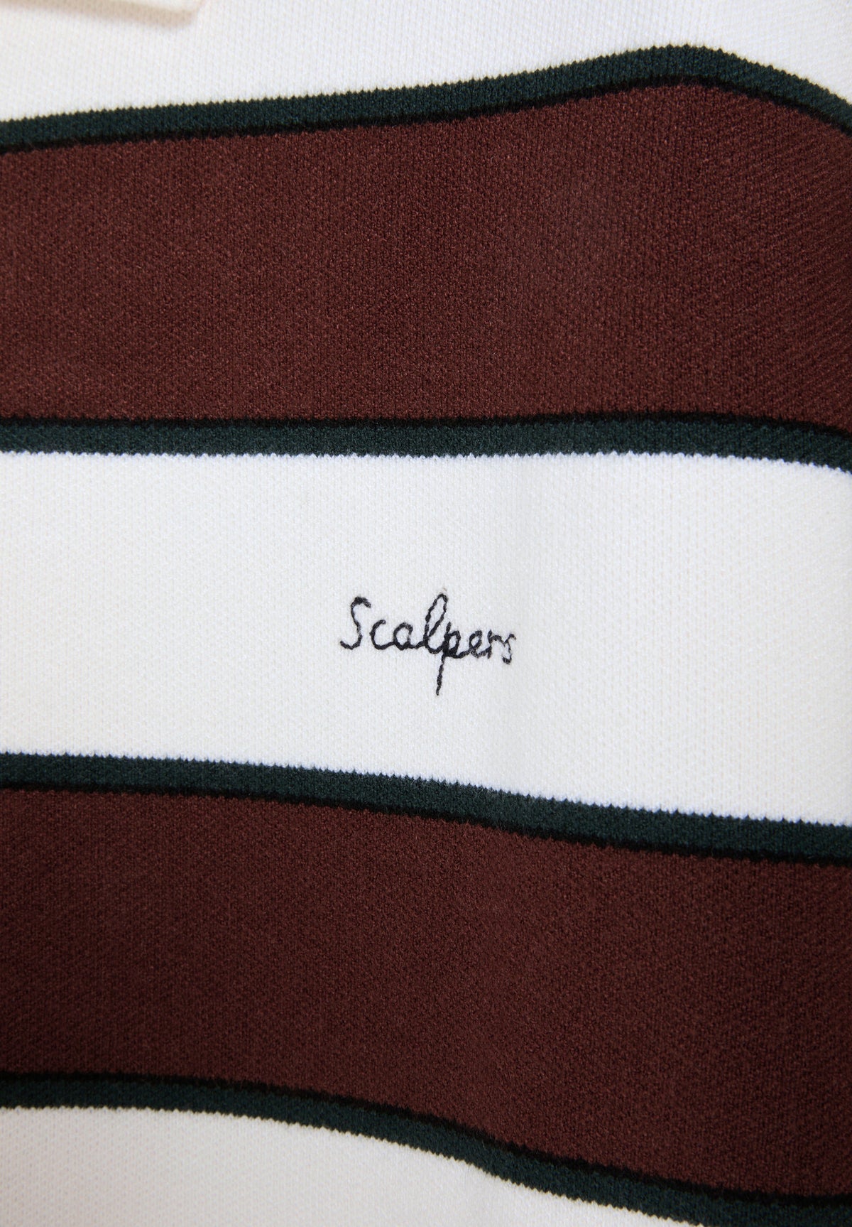 SWEATER COM COLARINHO DE POLO ÀS RISCAS