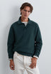 SWEATER DE LÃ MERINO COM GOLA TIPO CAMISA POLO