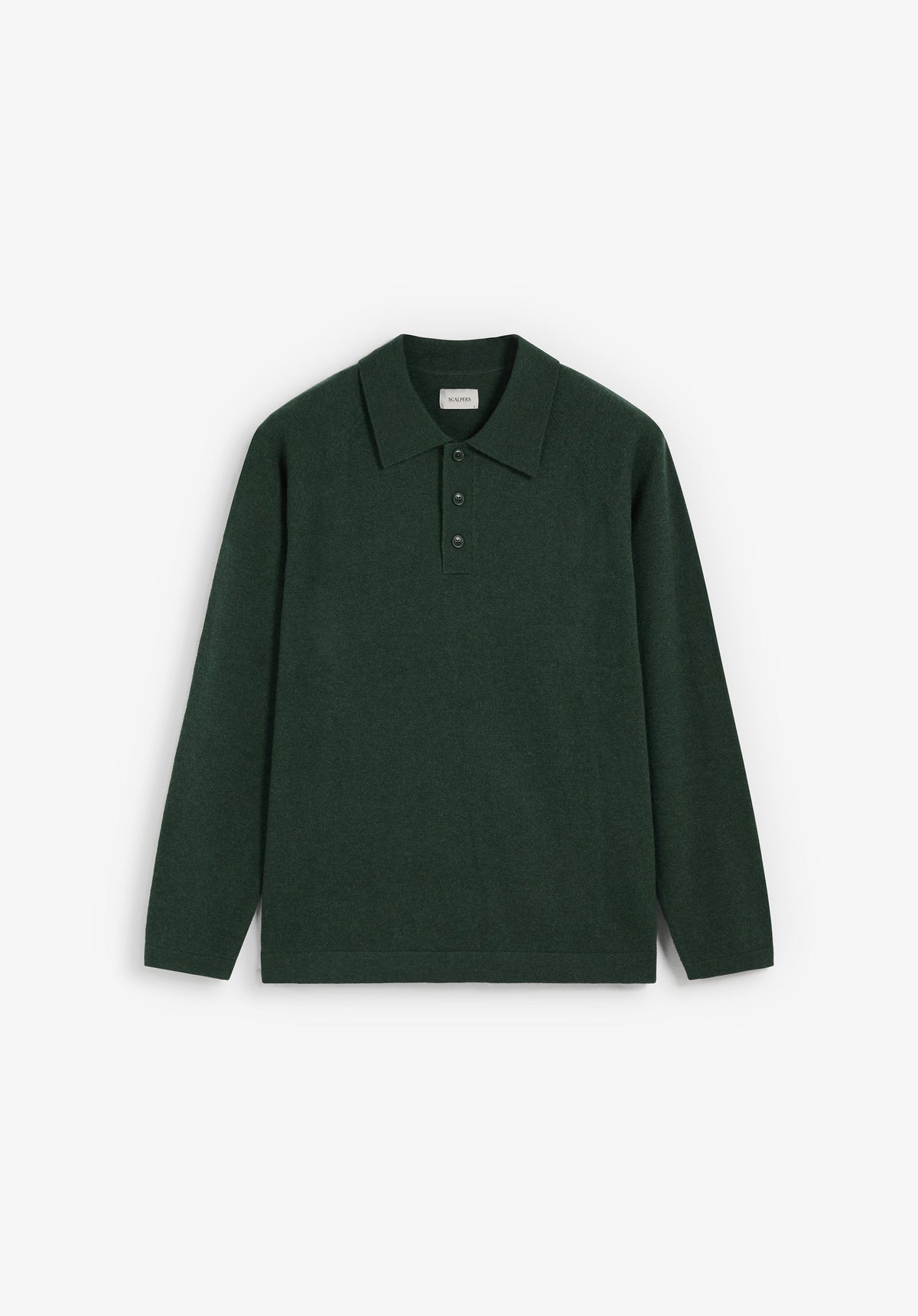SWEATER DE LÃ MERINO COM GOLA TIPO CAMISA POLO