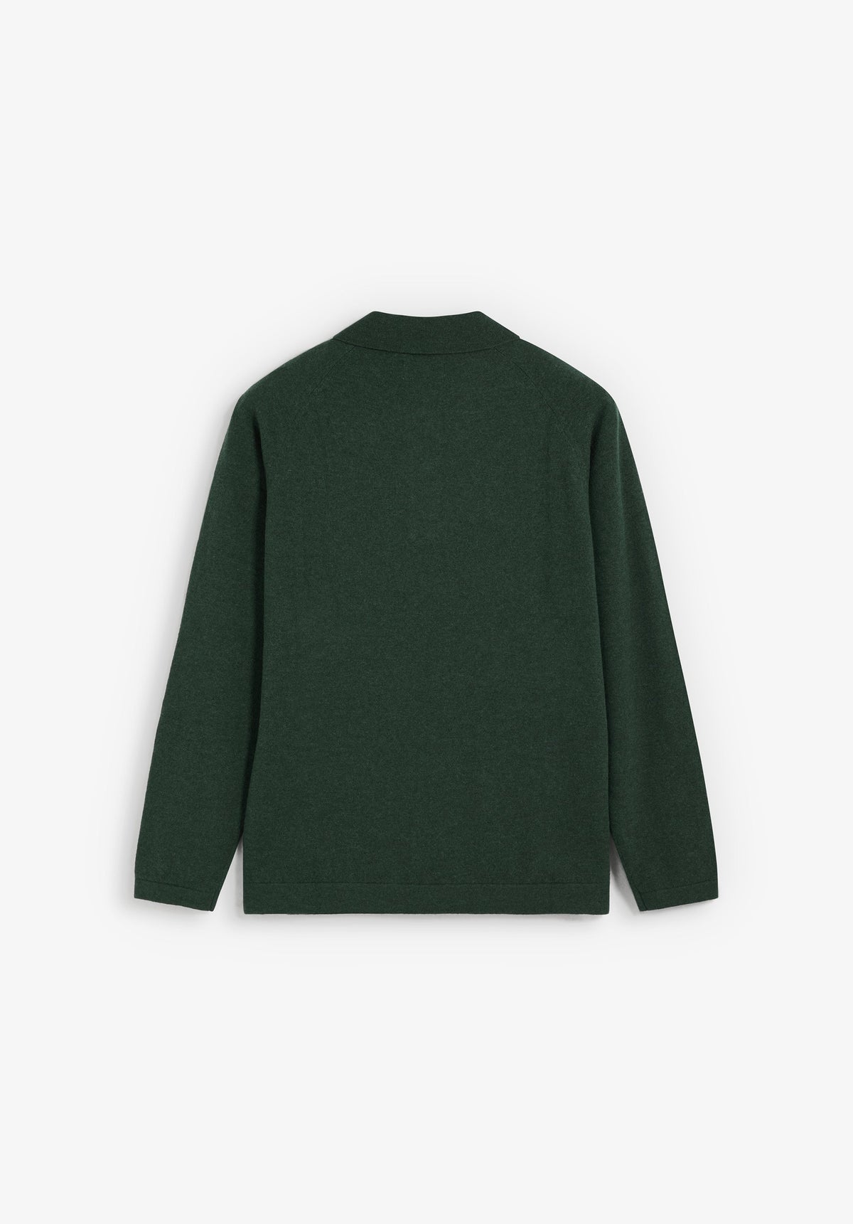 SWEATER DE LÃ MERINO COM GOLA TIPO CAMISA POLO