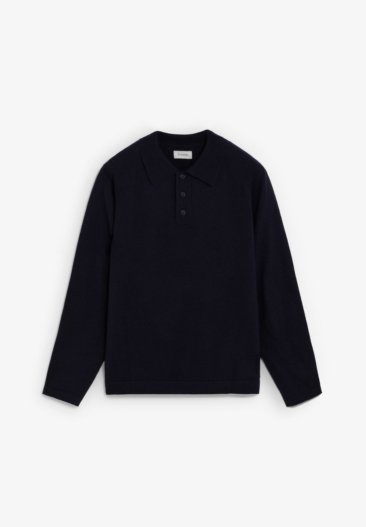 SWEATER DE LÃ MERINO COM GOLA TIPO CAMISA POLO
