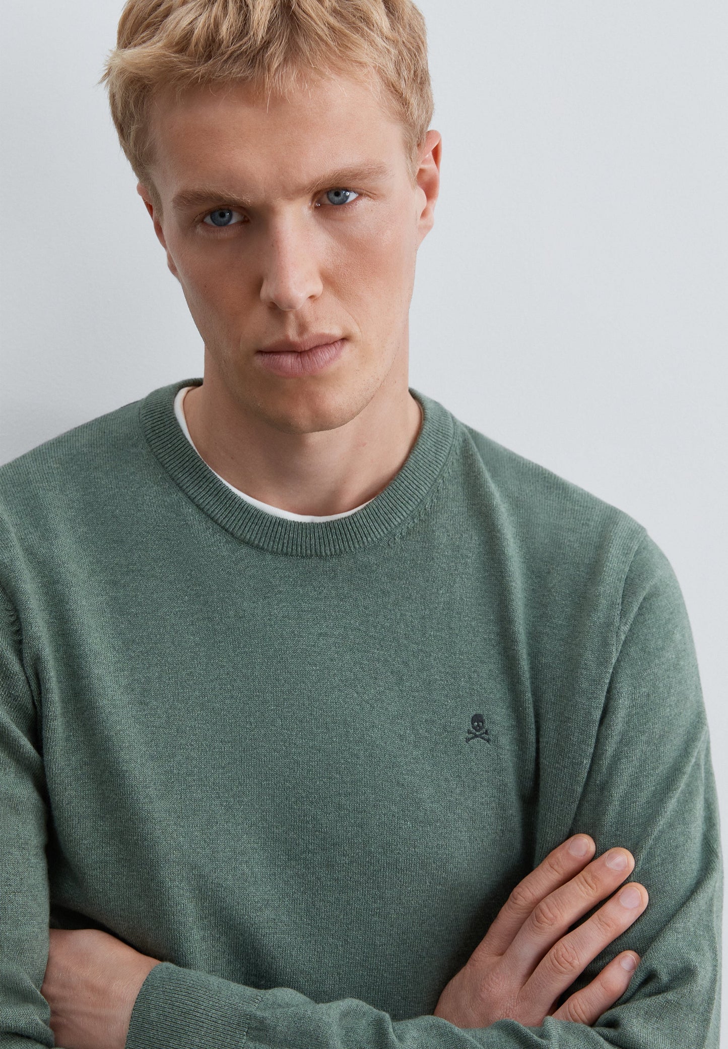 SWEATER DE MALHA COM MISTURA DE ALGODÃO
