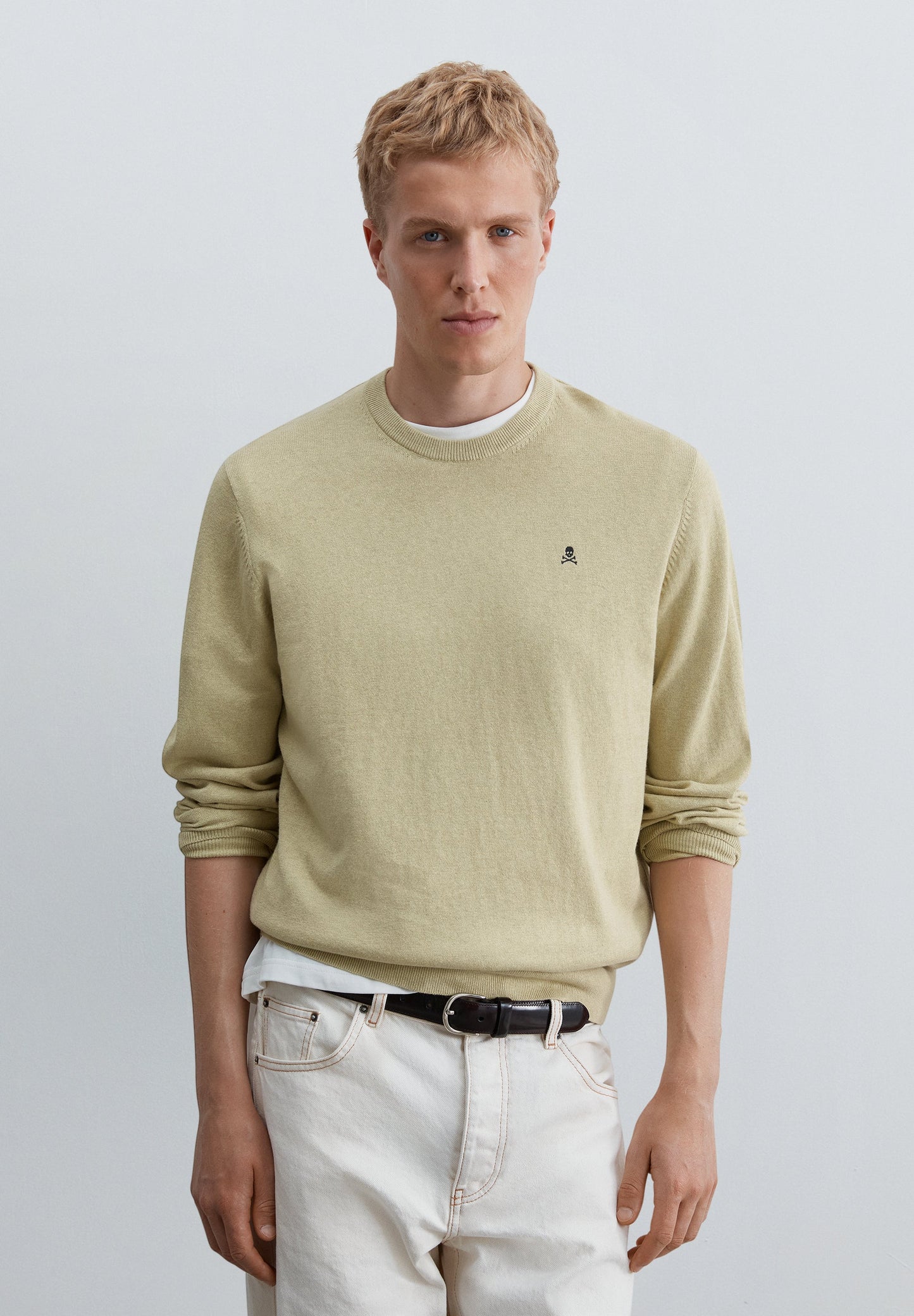 SWEATER DE MALHA COM MISTURA DE ALGODÃO