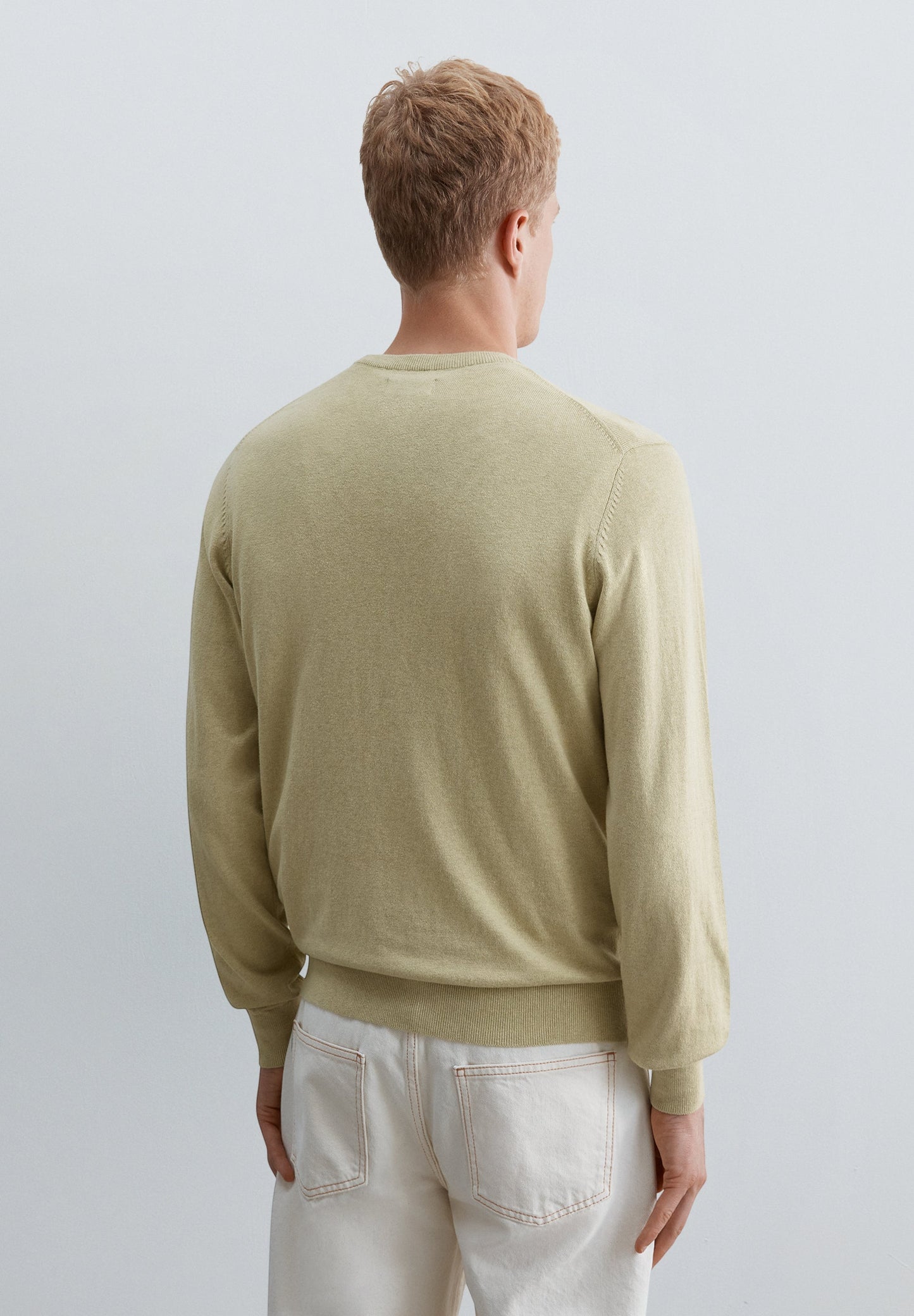 SWEATER DE MALHA COM MISTURA DE ALGODÃO