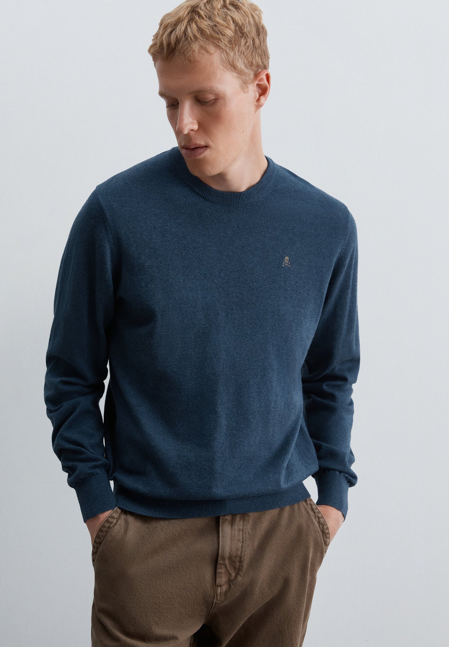 SWEATER DE MALHA COM MISTURA DE ALGODÃO