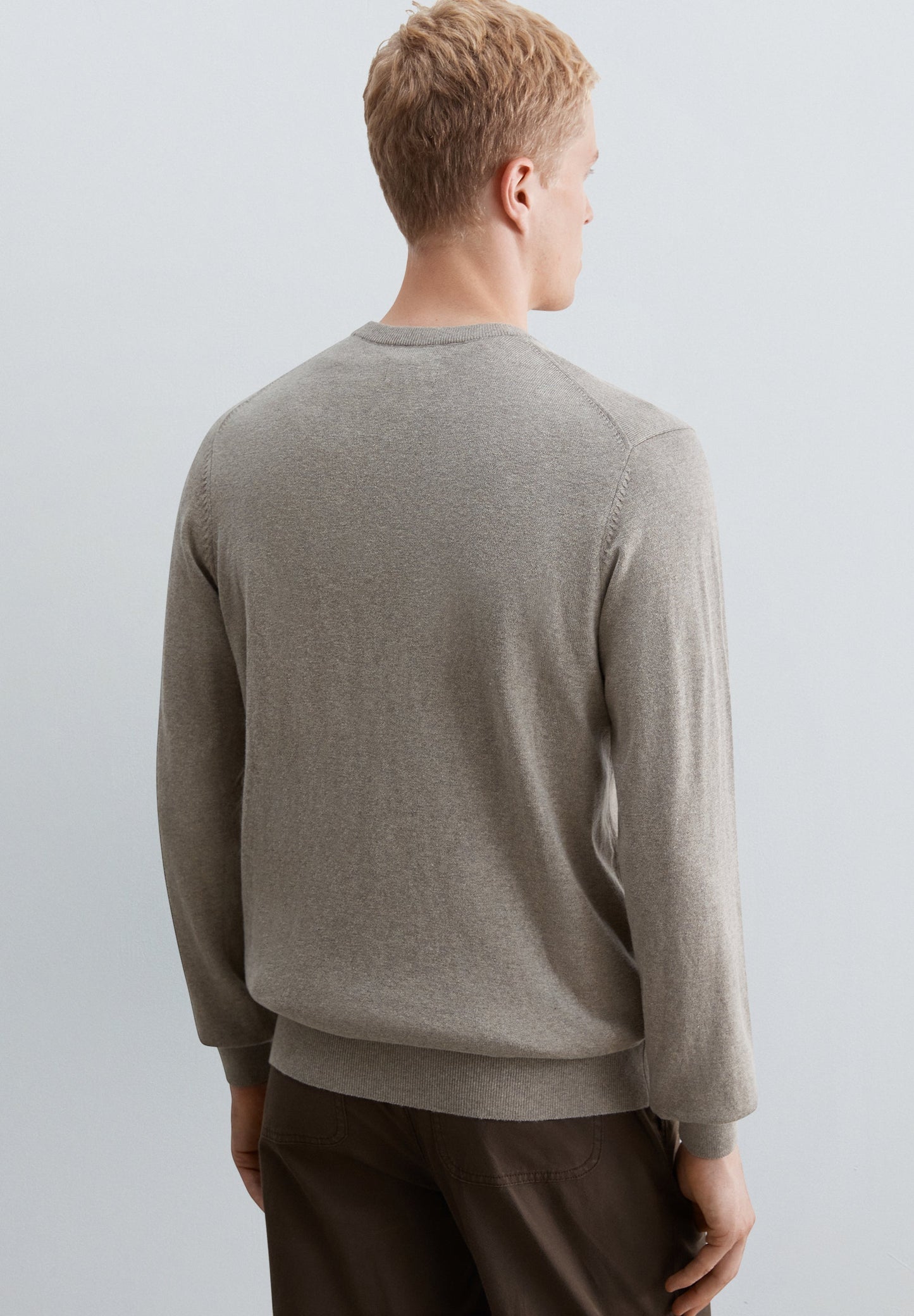 SWEATER DE MALHA COM MISTURA DE ALGODÃO