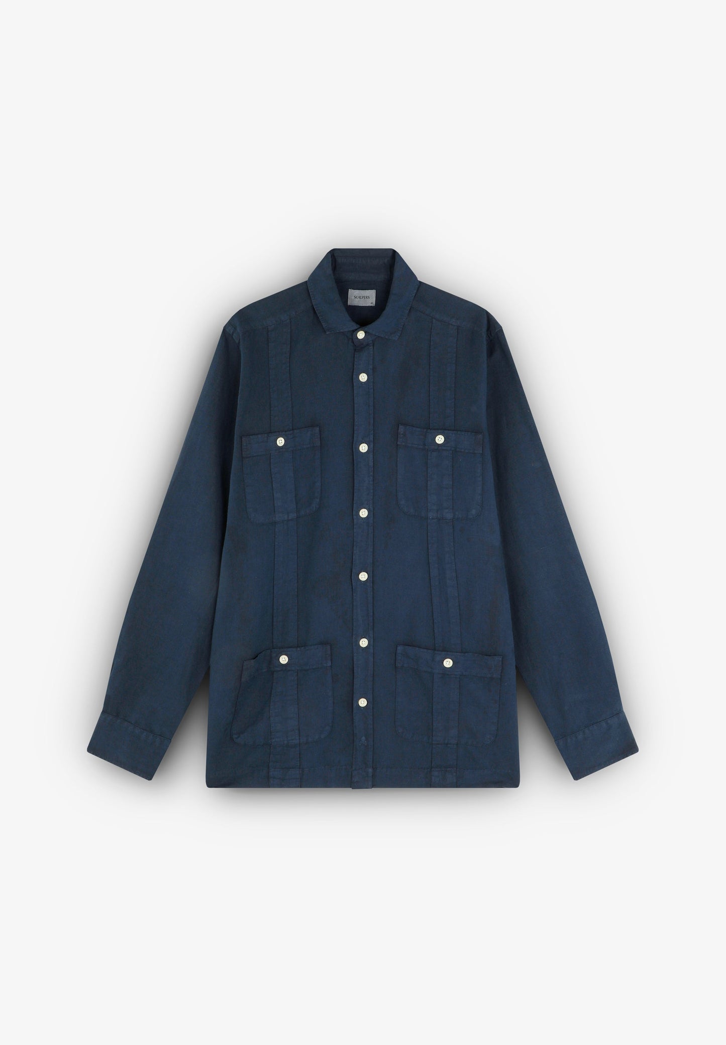 CAMISA TIPO CASACO SAFARI EM LINHO
