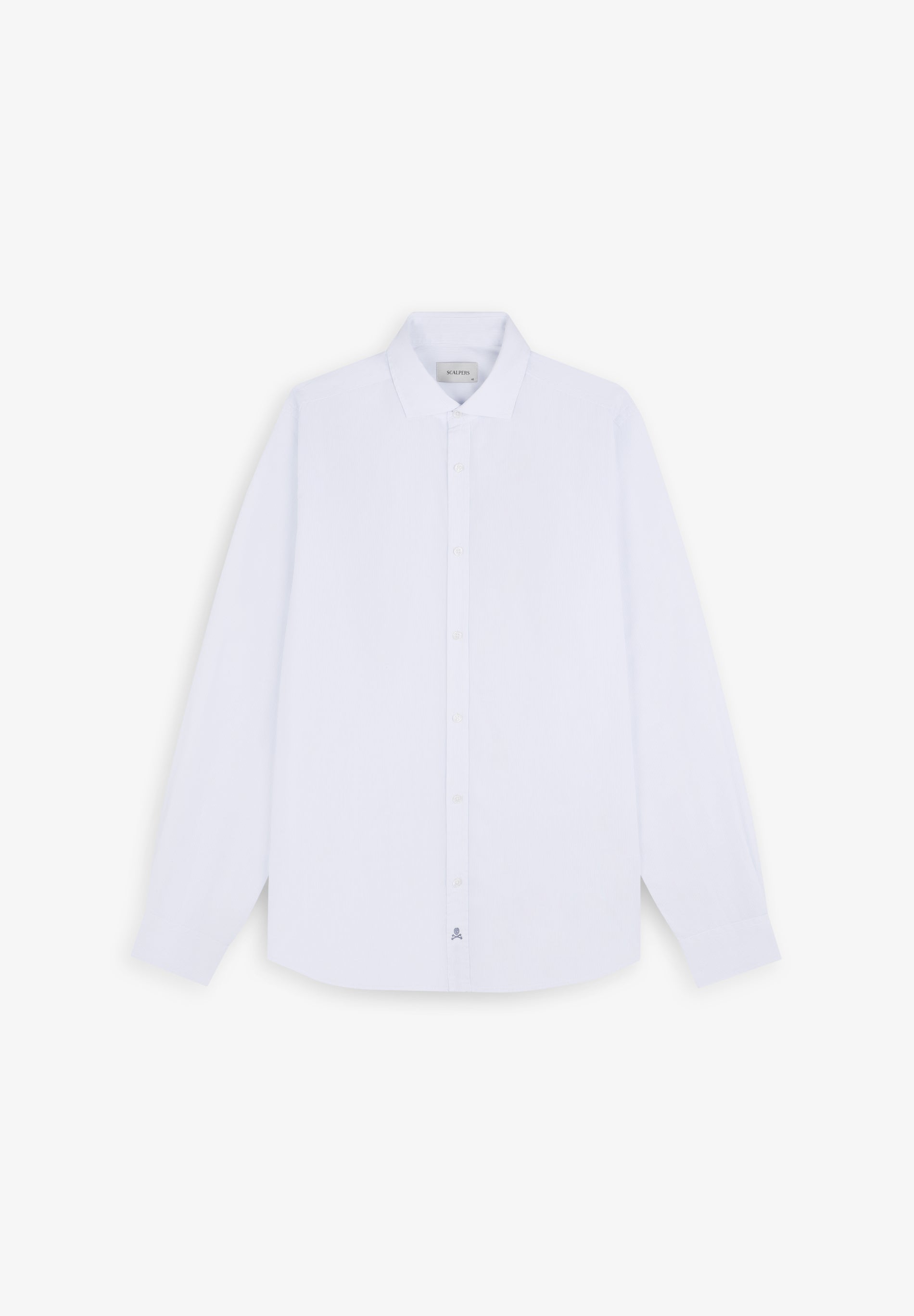 CAMISA COM BORDADO EM CONTRASTE SLIM FIT