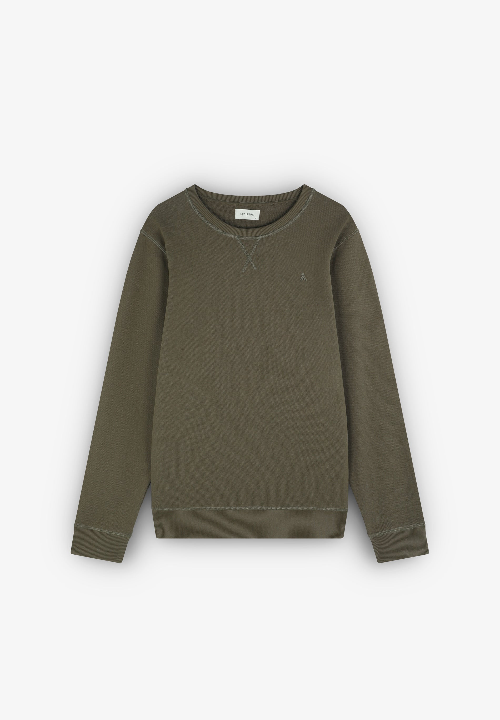 SWEATSHIRT BÁSICA COM SKULL BORDADA