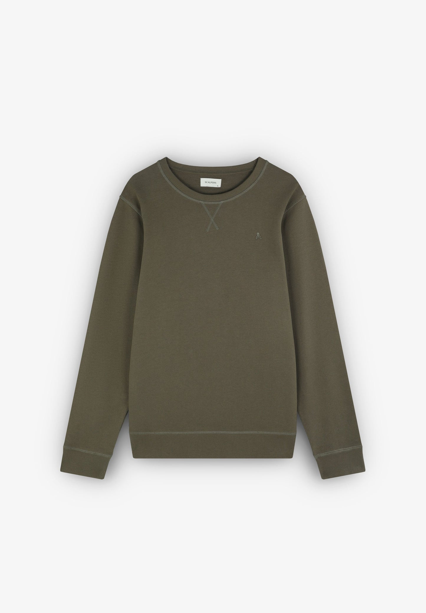 SWEATSHIRT BÁSICA COM SKULL BORDADA