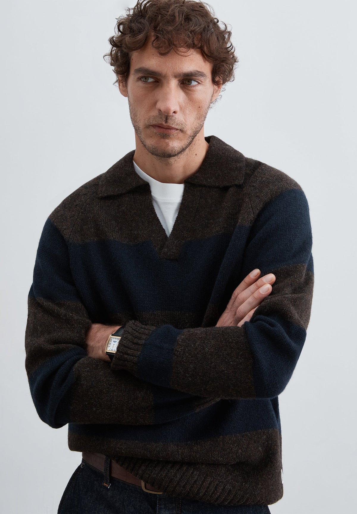 SWEATER COM COLARINHO DE POLO EM LÃ