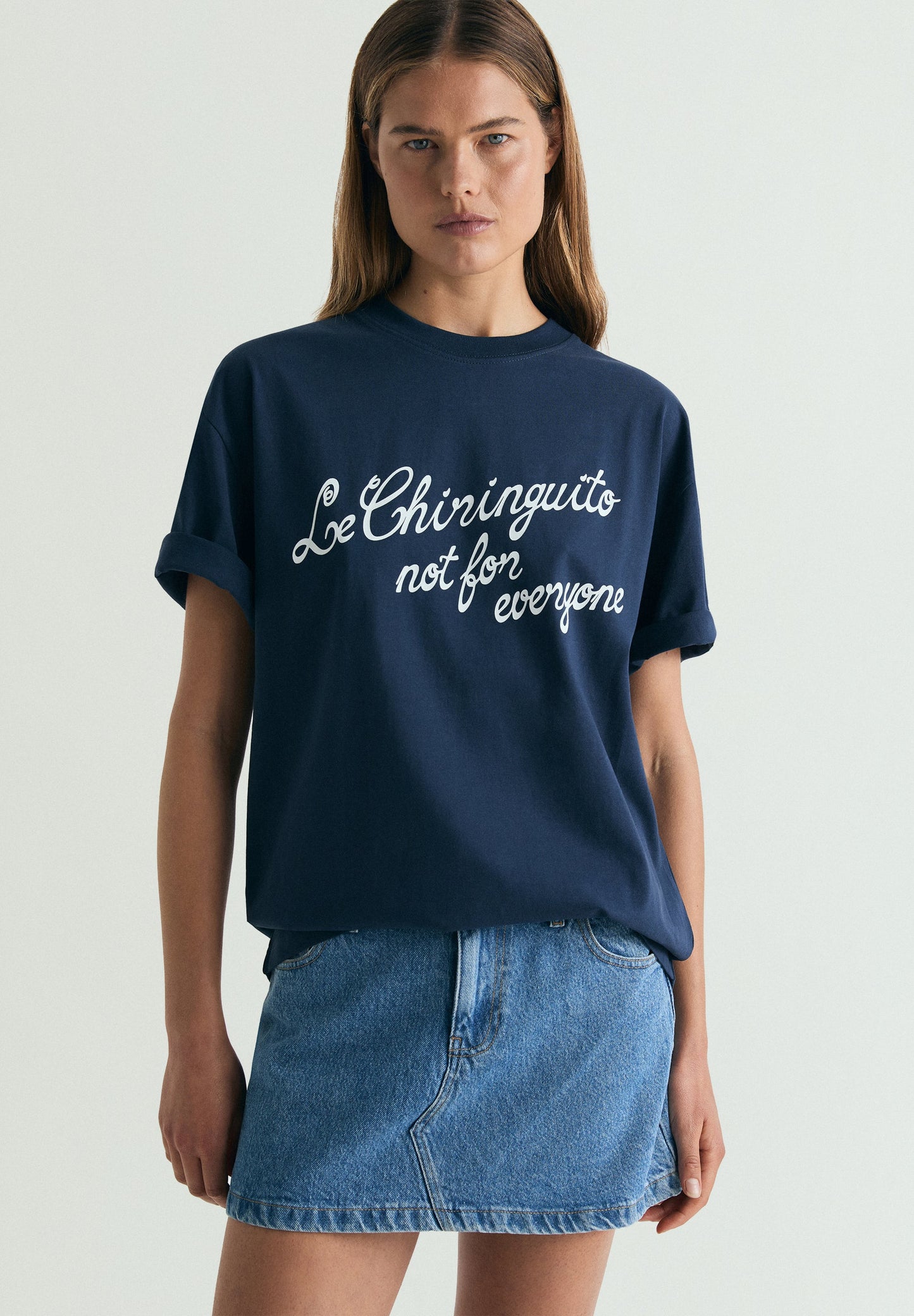 T-SHIRT COM PADRÃO EM CONTRASTE | LE CHIRINGUITO