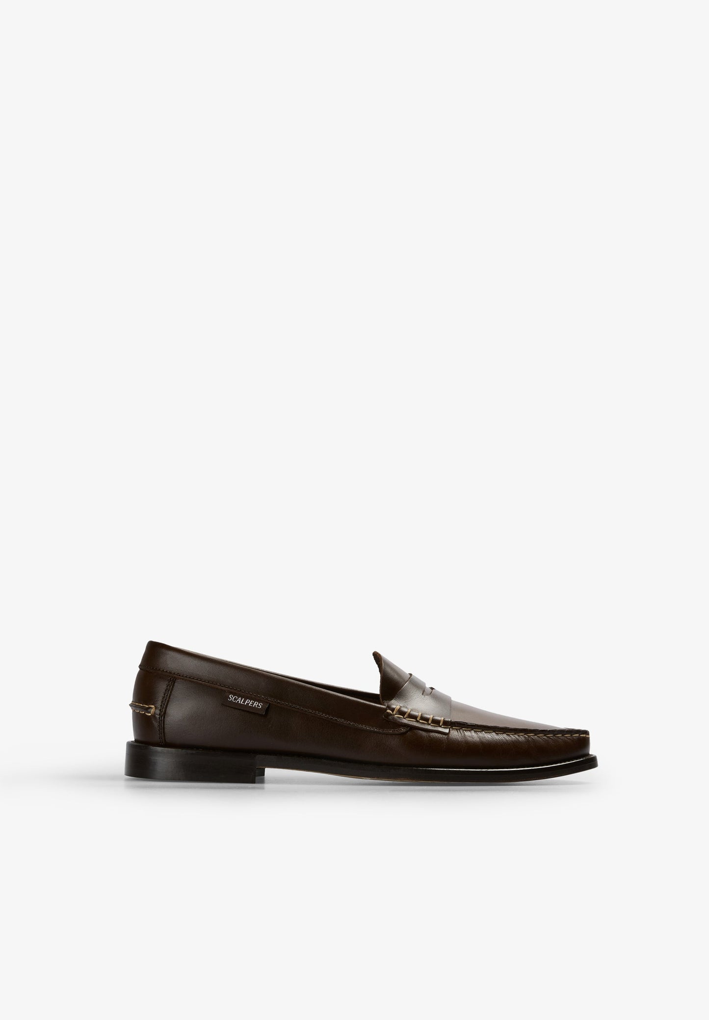 MOCASSINS DE PELE COM COSTURA EM CONTRASTE