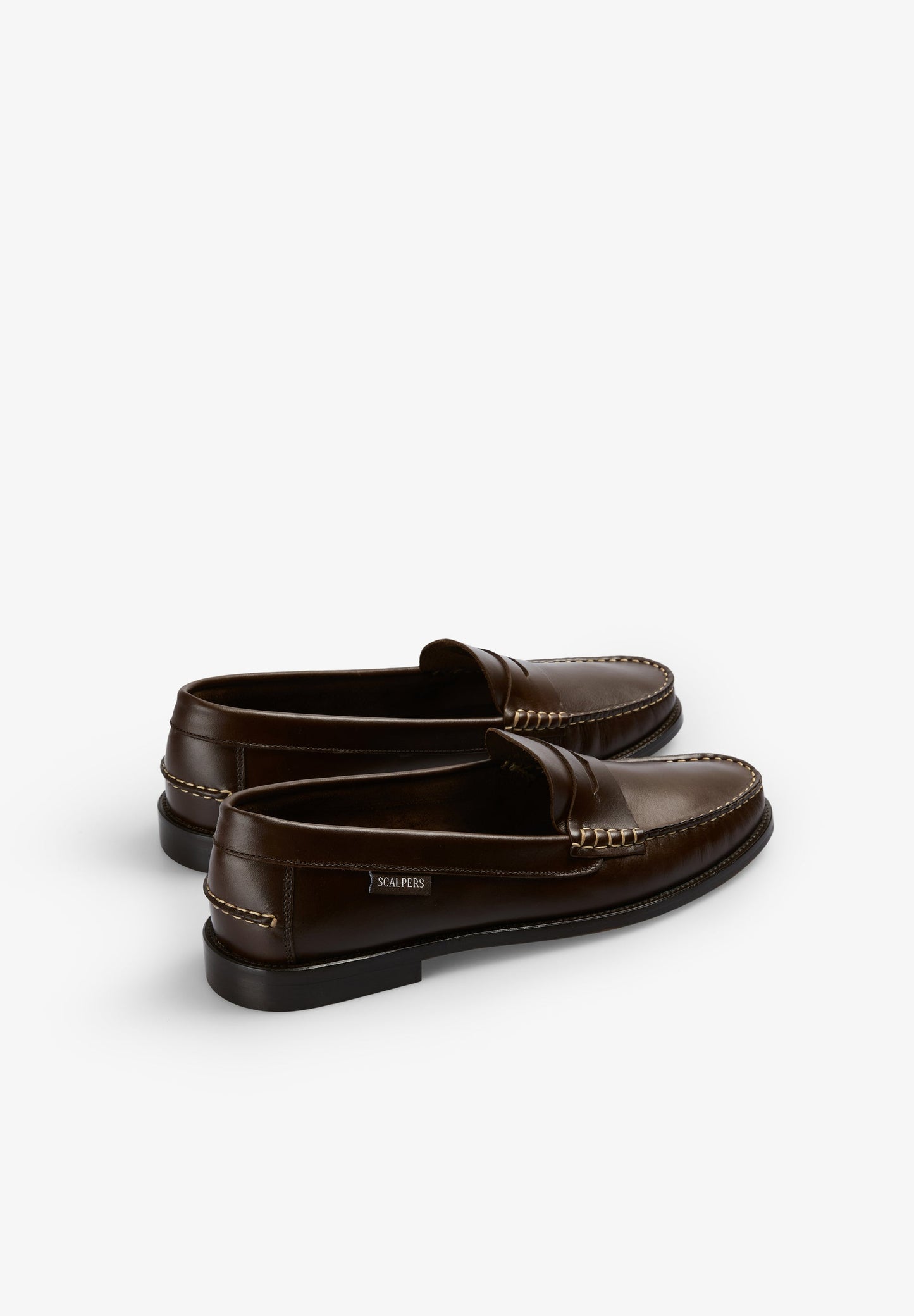 MOCASSINS DE PELE COM COSTURA EM CONTRASTE