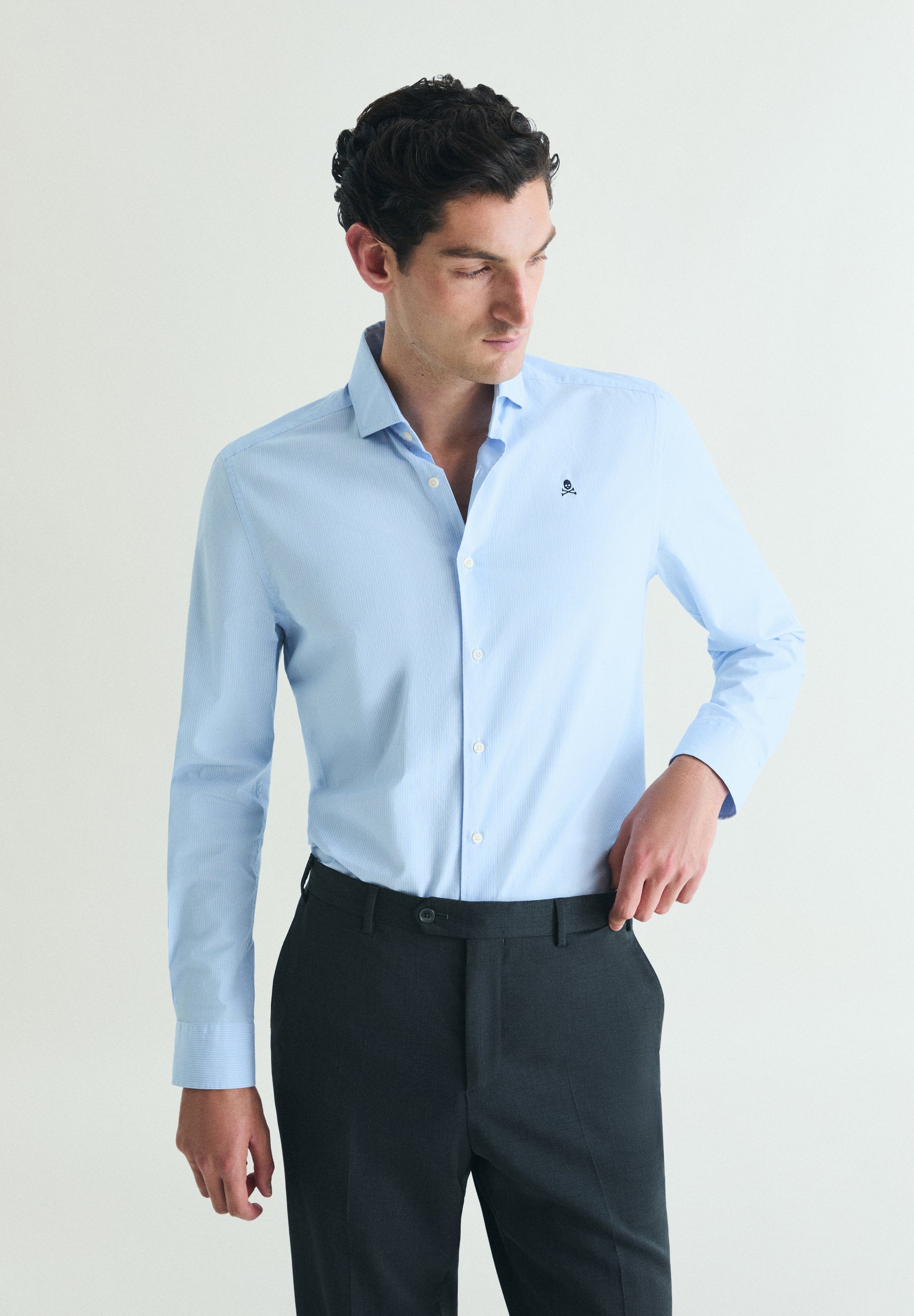 CAMISA MICRORRISCA DE ALGODÃO
