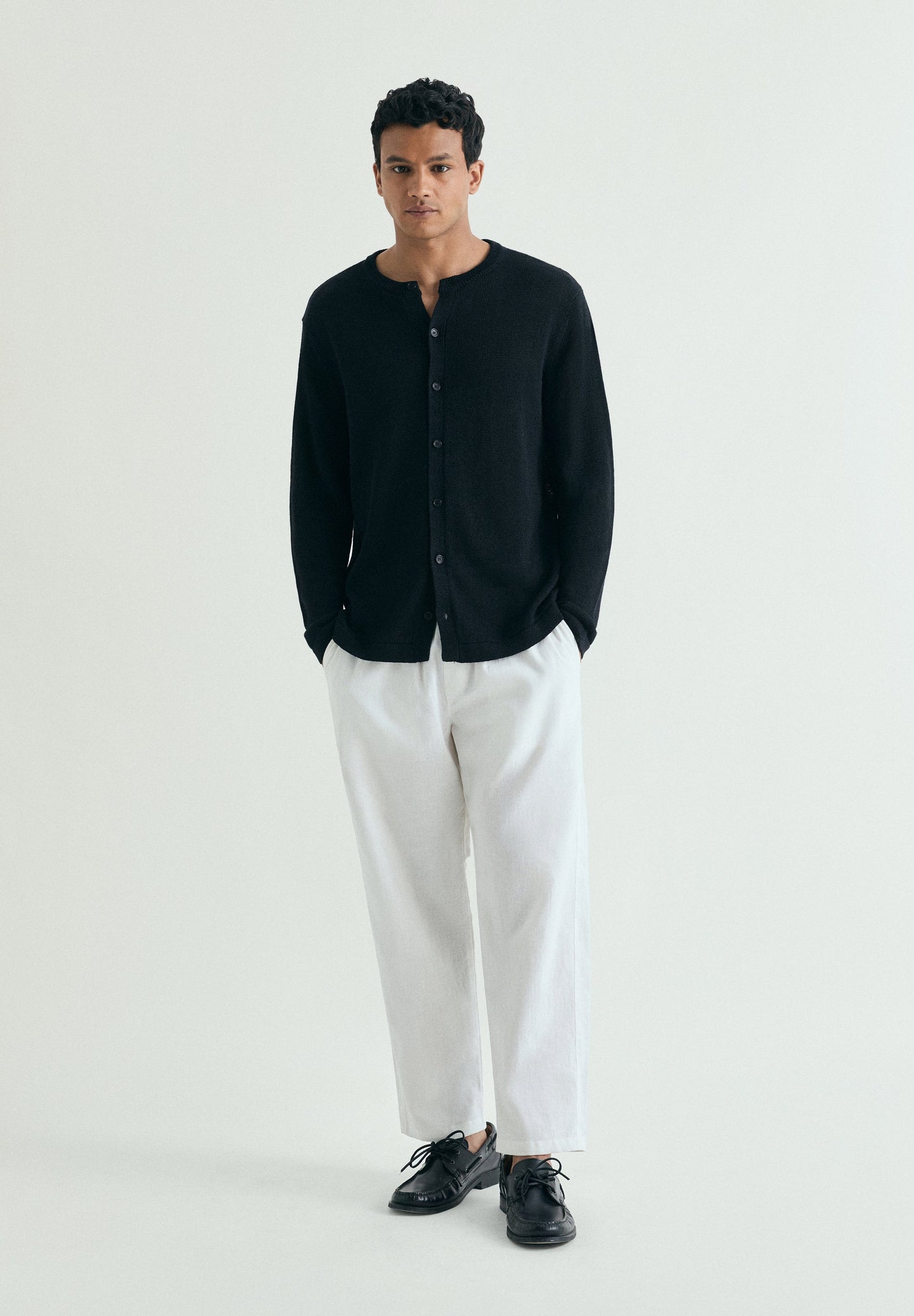 CARDIGAN DE LINHO RELAXED FIT