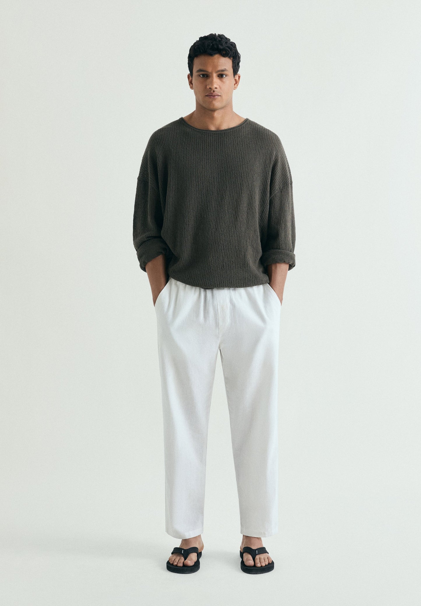 SWEATER EM MALHA LEVE DE ALGODÃO