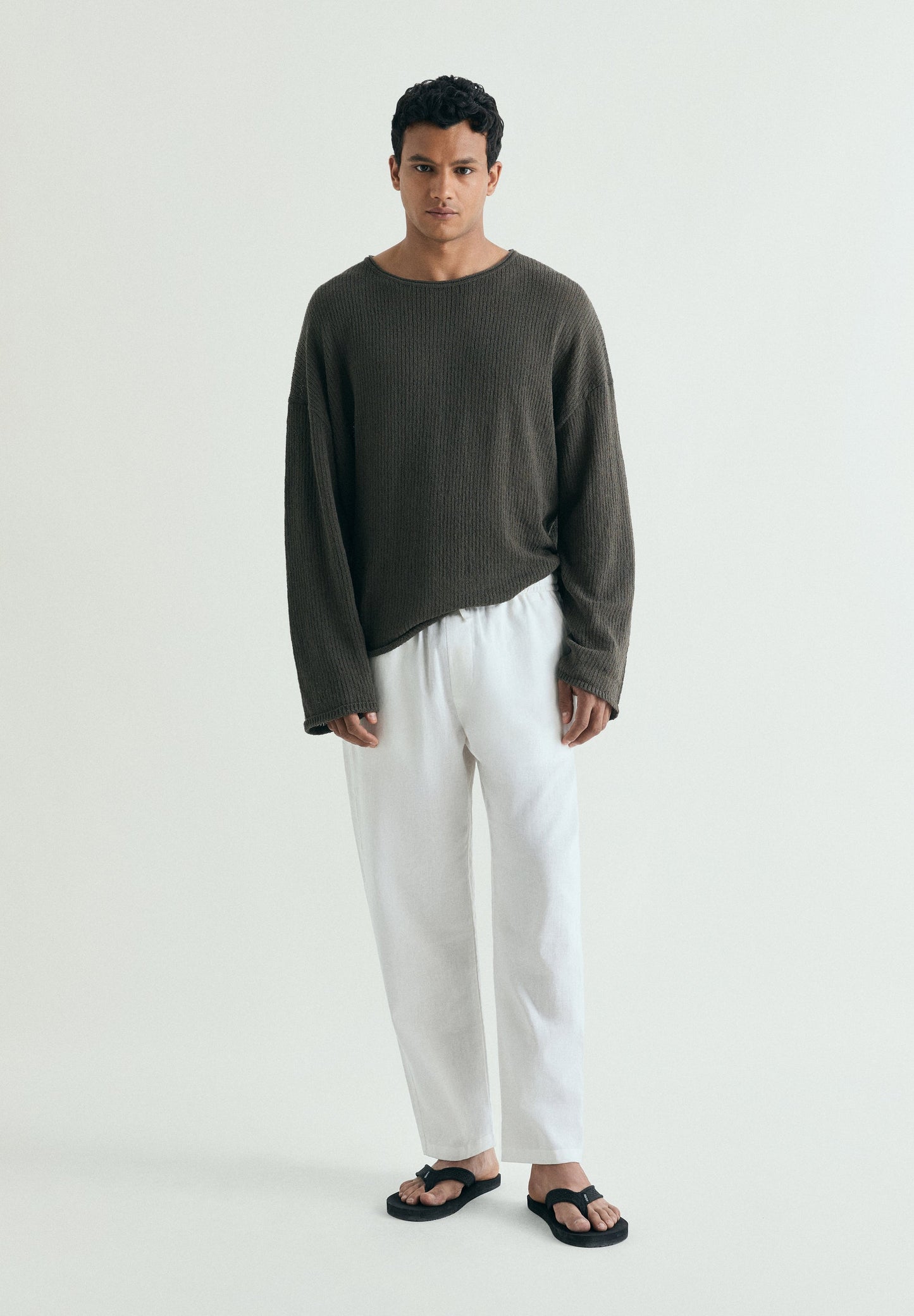 SWEATER EM MALHA LEVE DE ALGODÃO