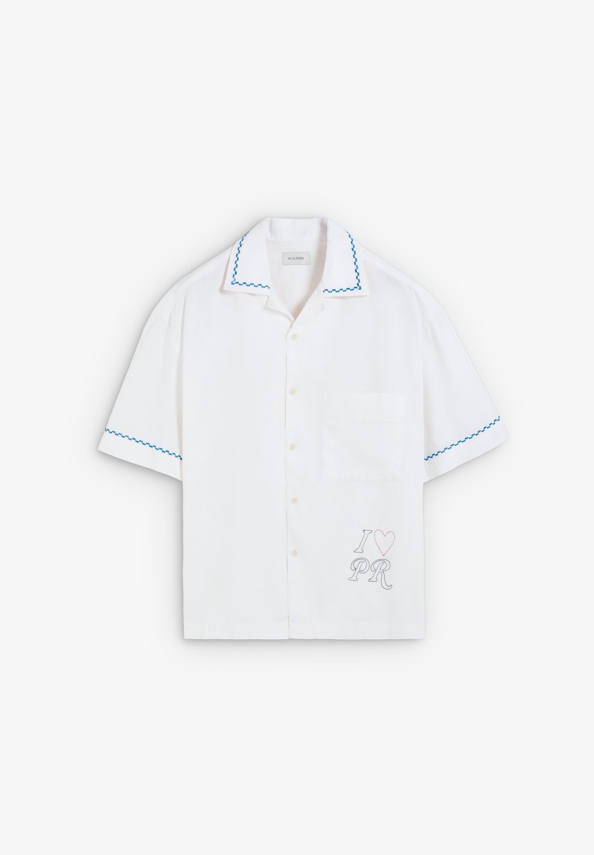 CAMISA DE ALGODÃO E LINHO BORDADA