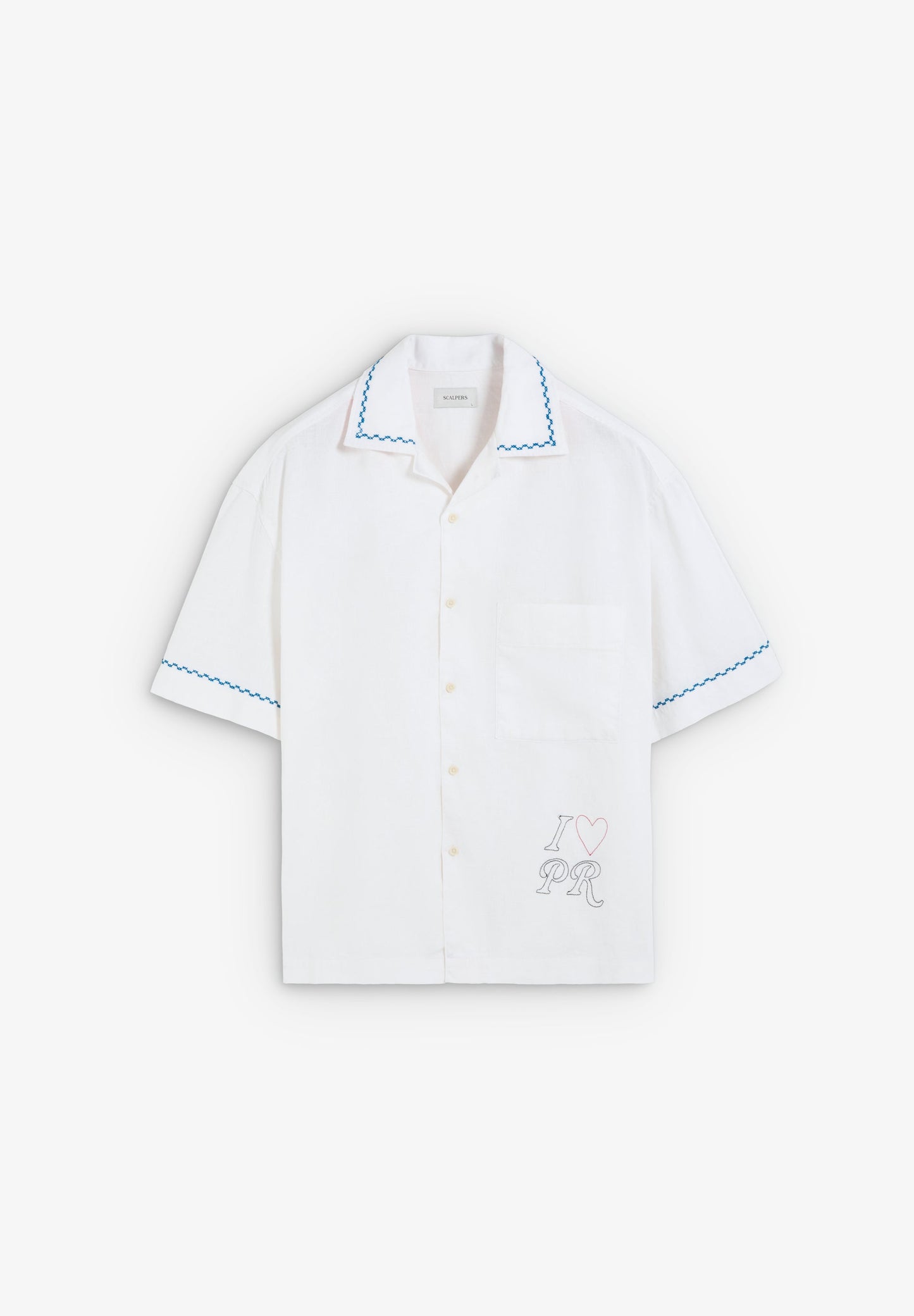 CAMISA DE ALGODÃO E LINHO BORDADA