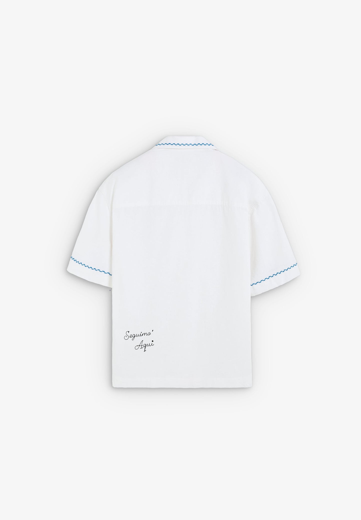 CAMISA DE ALGODÃO E LINHO BORDADA
