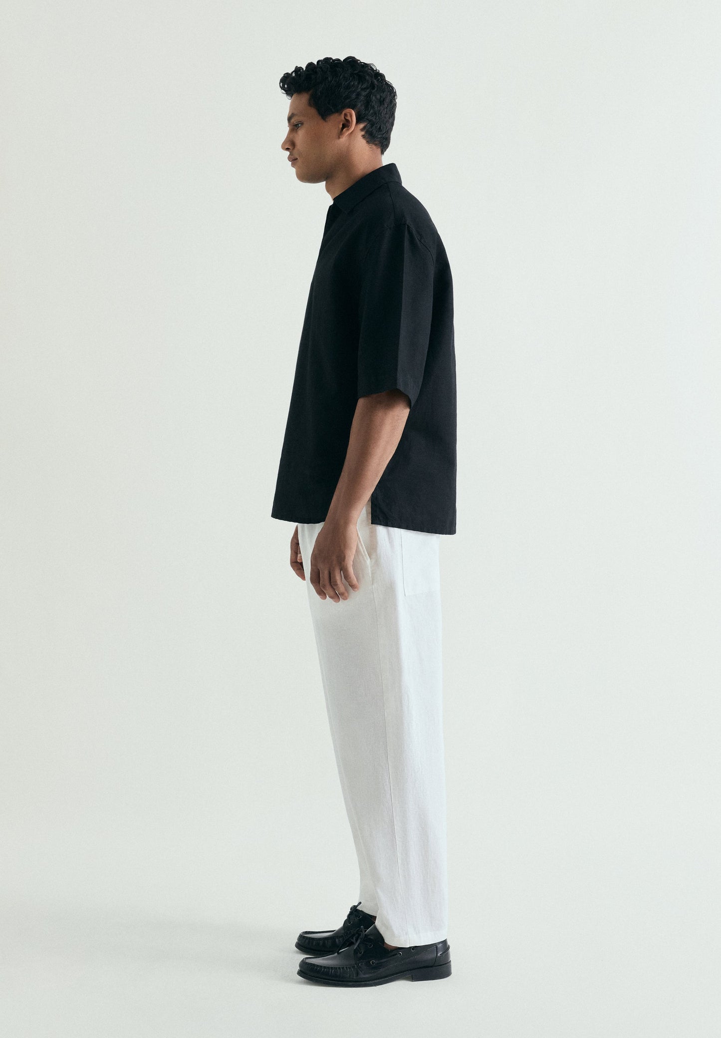 CAMISA POLO EM ALGODÃO E LINHO