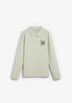 SWEATSHIRT COM COLARINHO DE POLO E PADRÃO