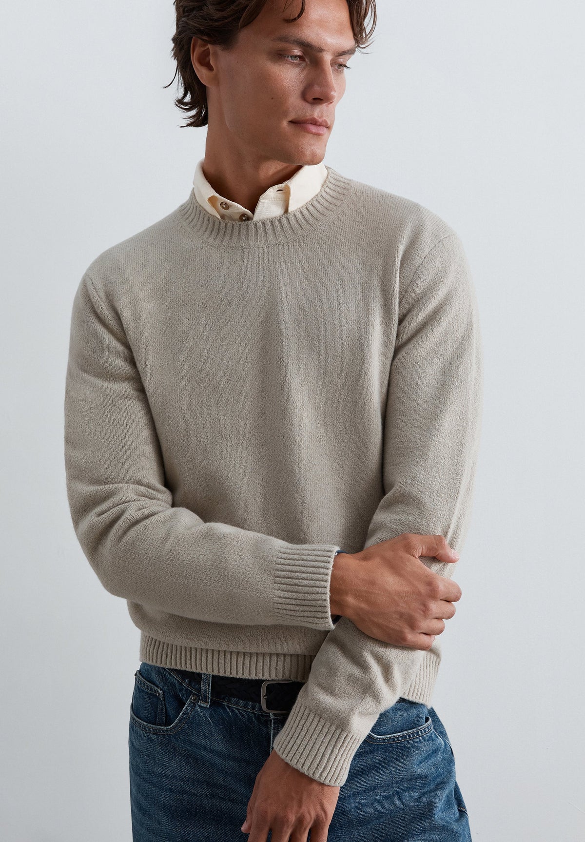 SWEATER RÚSTICA COM DECOTE REDONDO