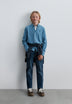 CAMISA DENIM LEVE COM BORDADO