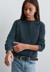 SWEATER DE MALHA COMBINADA COM ABERTURAS