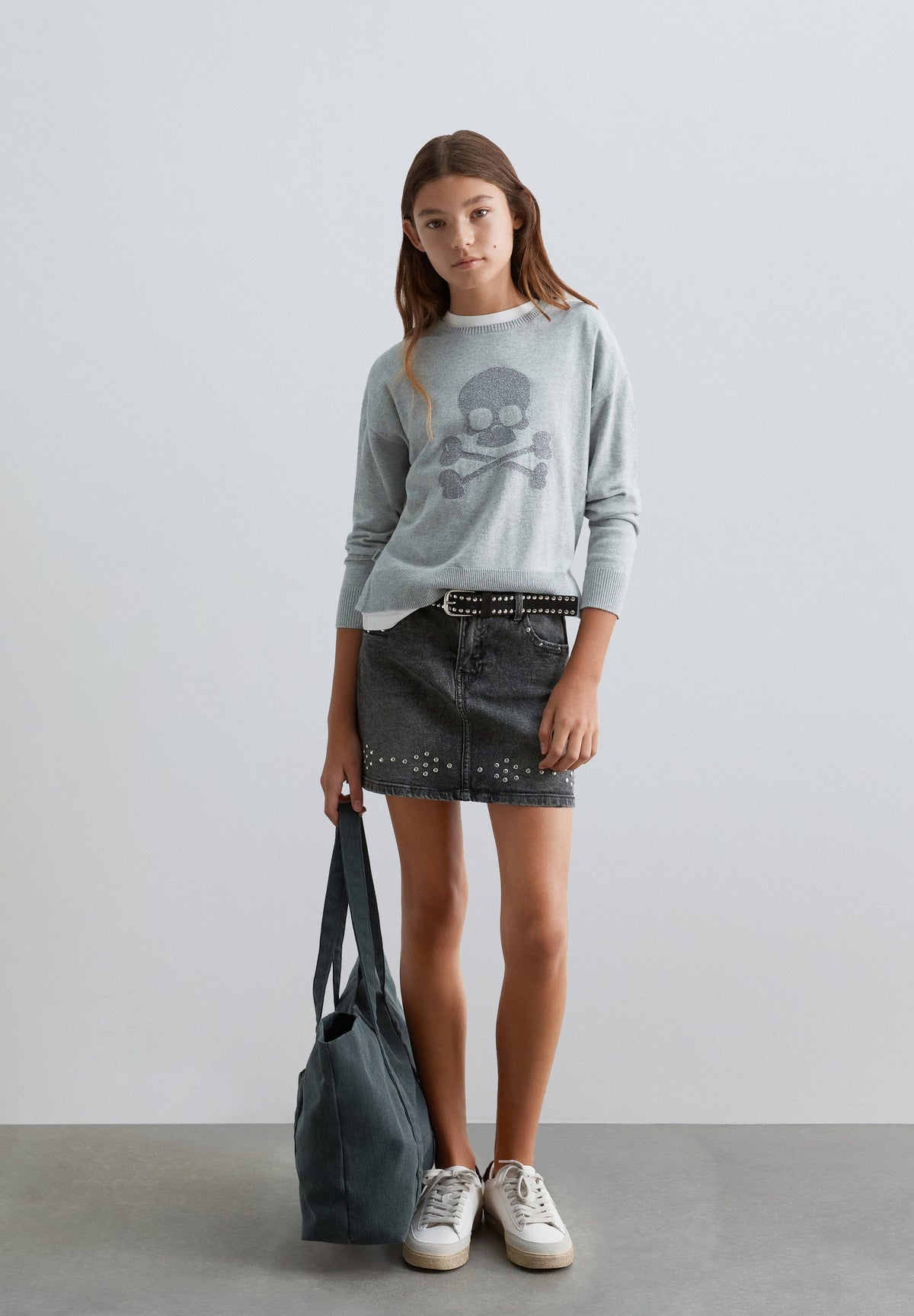 SWEATER SKULL COM GLITTER