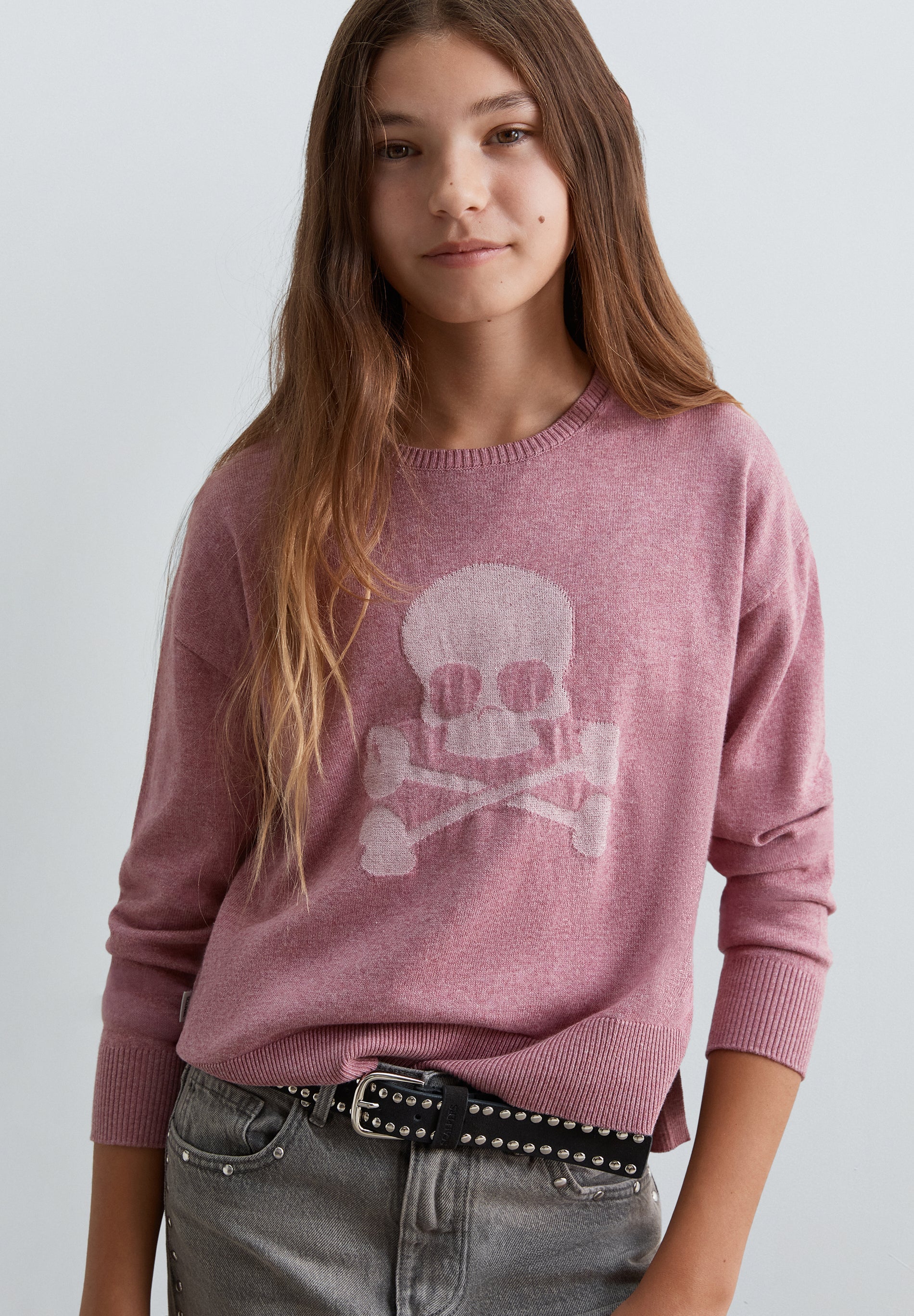 SWEATER SKULL COM GLITTER